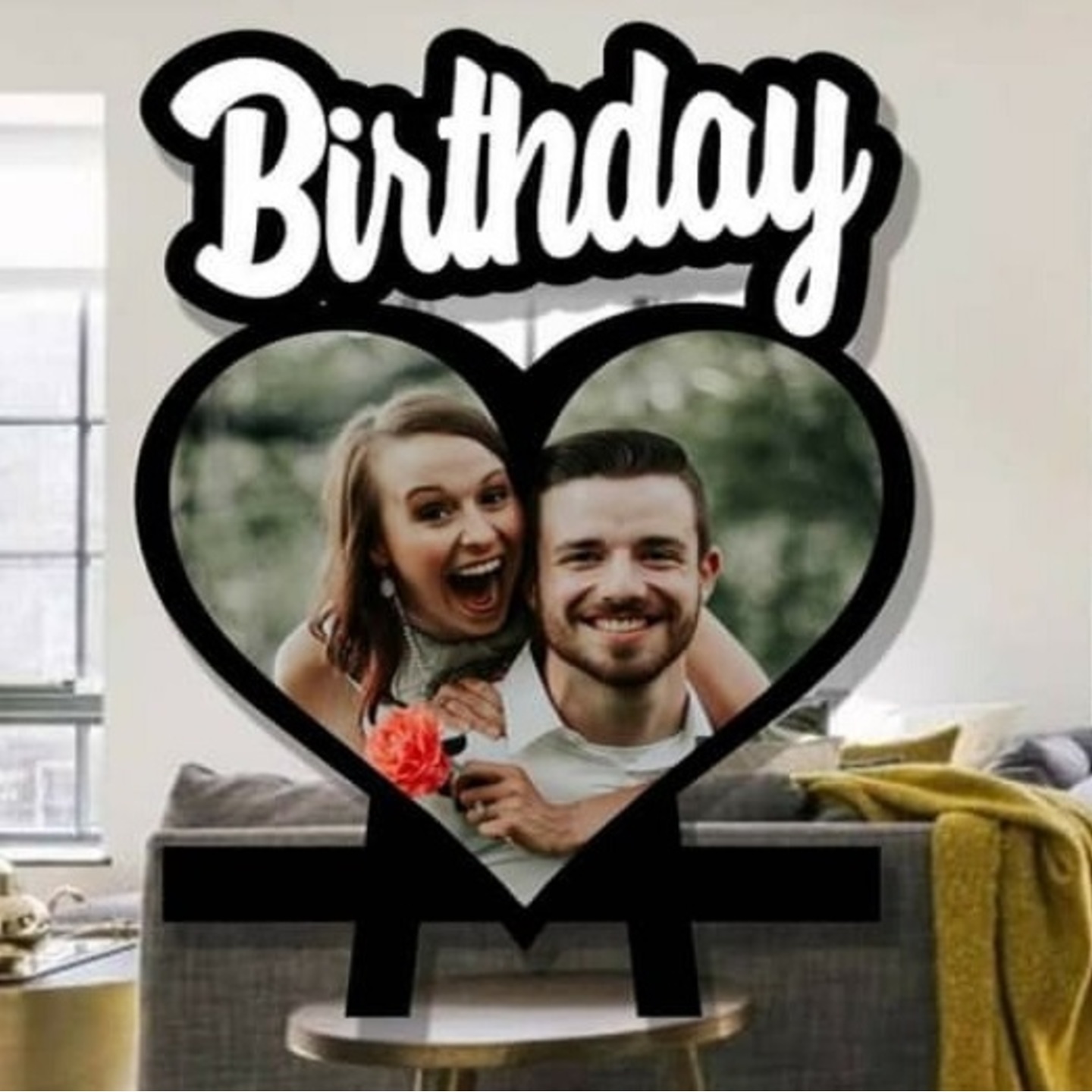 Customized Wooden Standy with your Photo  Text  Logo - Birthday