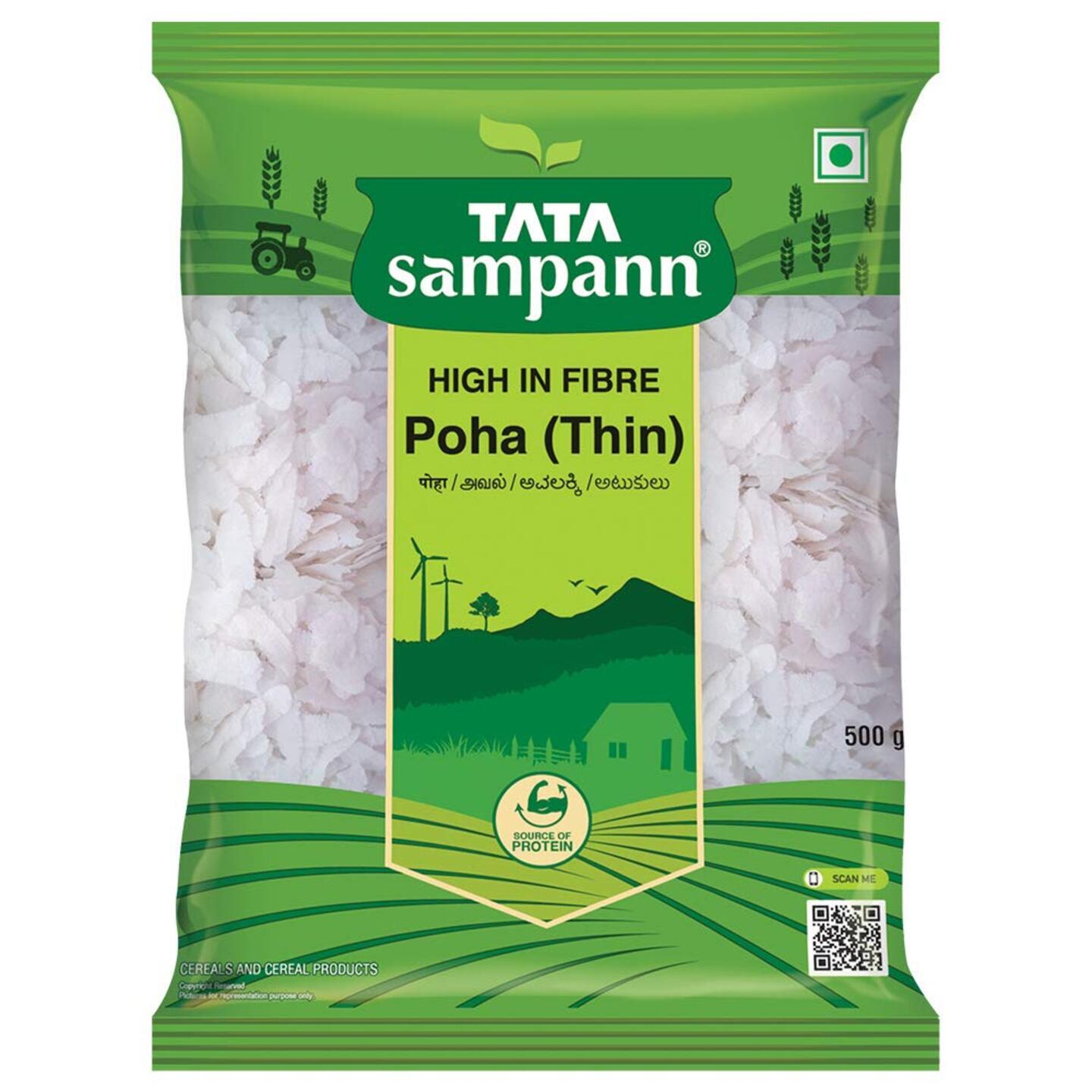 Tata Sampann White Thin Poha (500 gm)