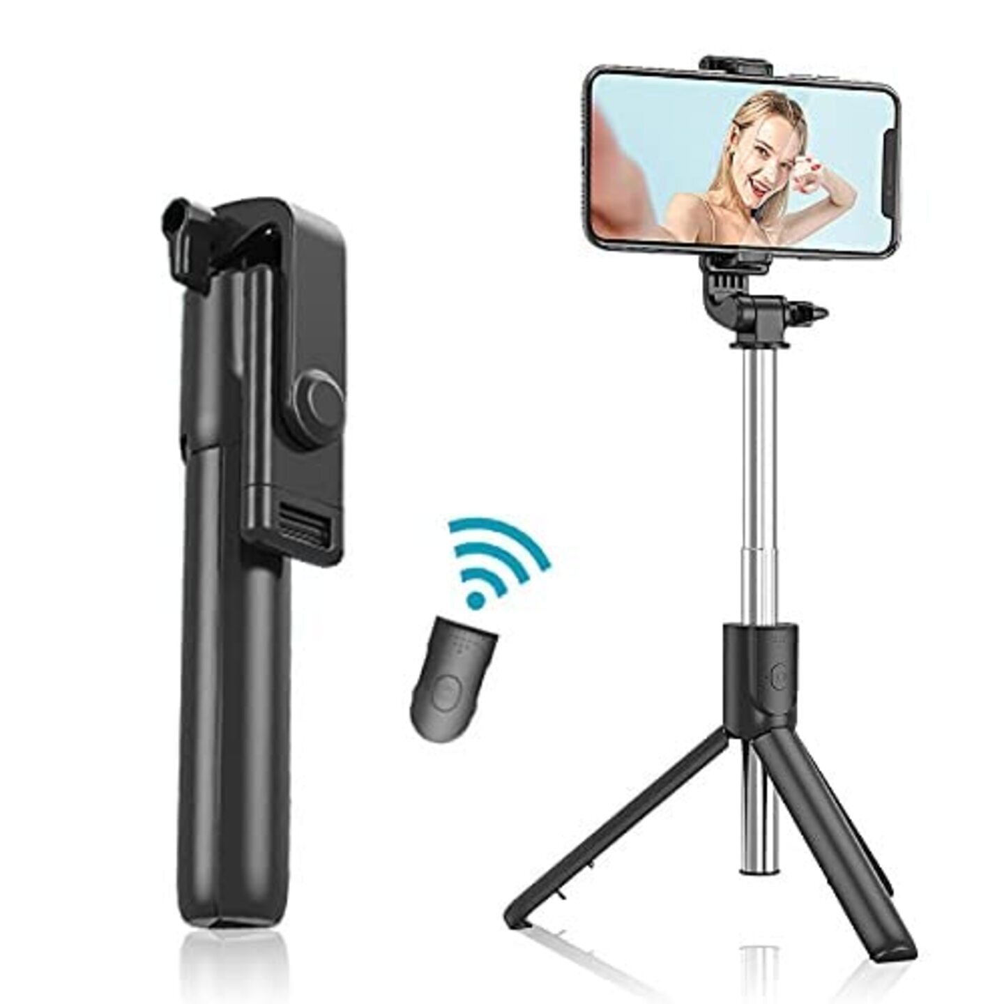 R1 3-in-1 Multifunctional Selfie-Stick with Remote & Tripod Stand 