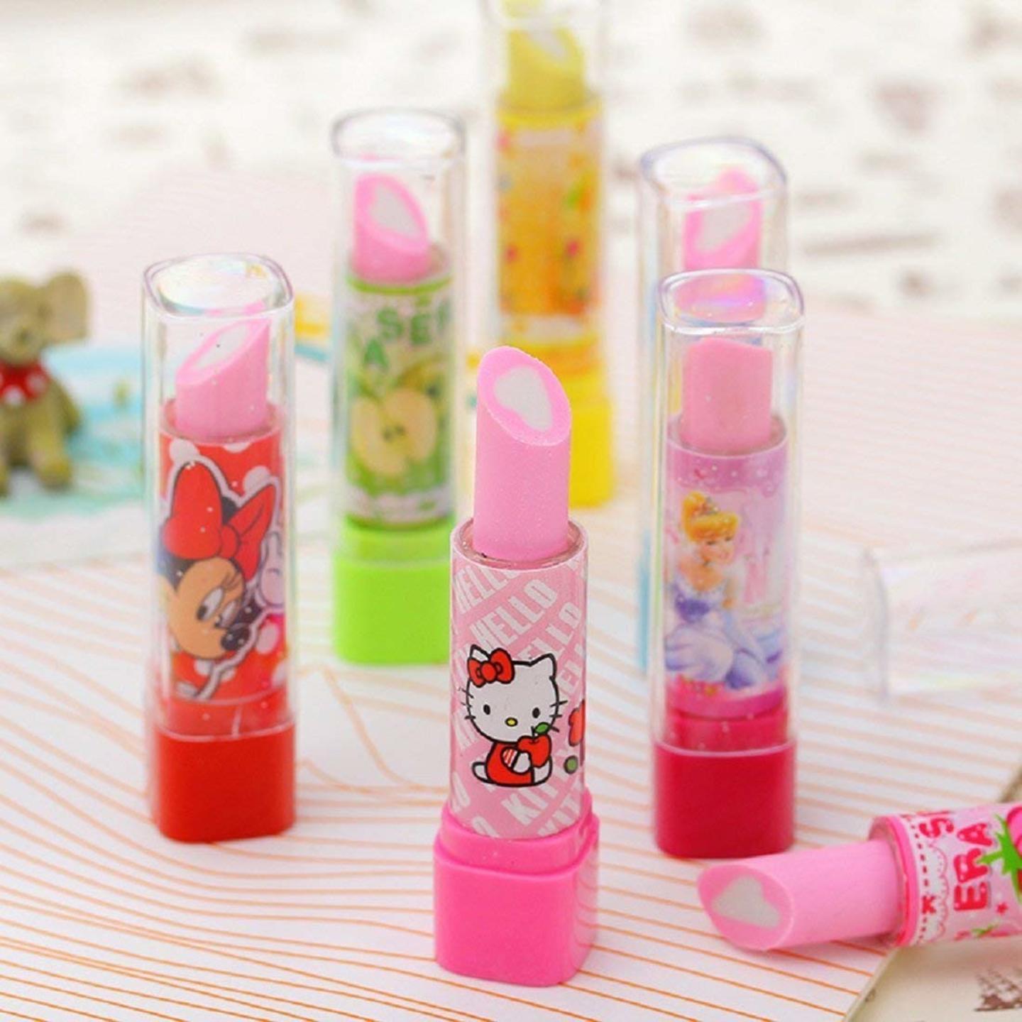 Lipstick Shape Eraser for kids 1 piece