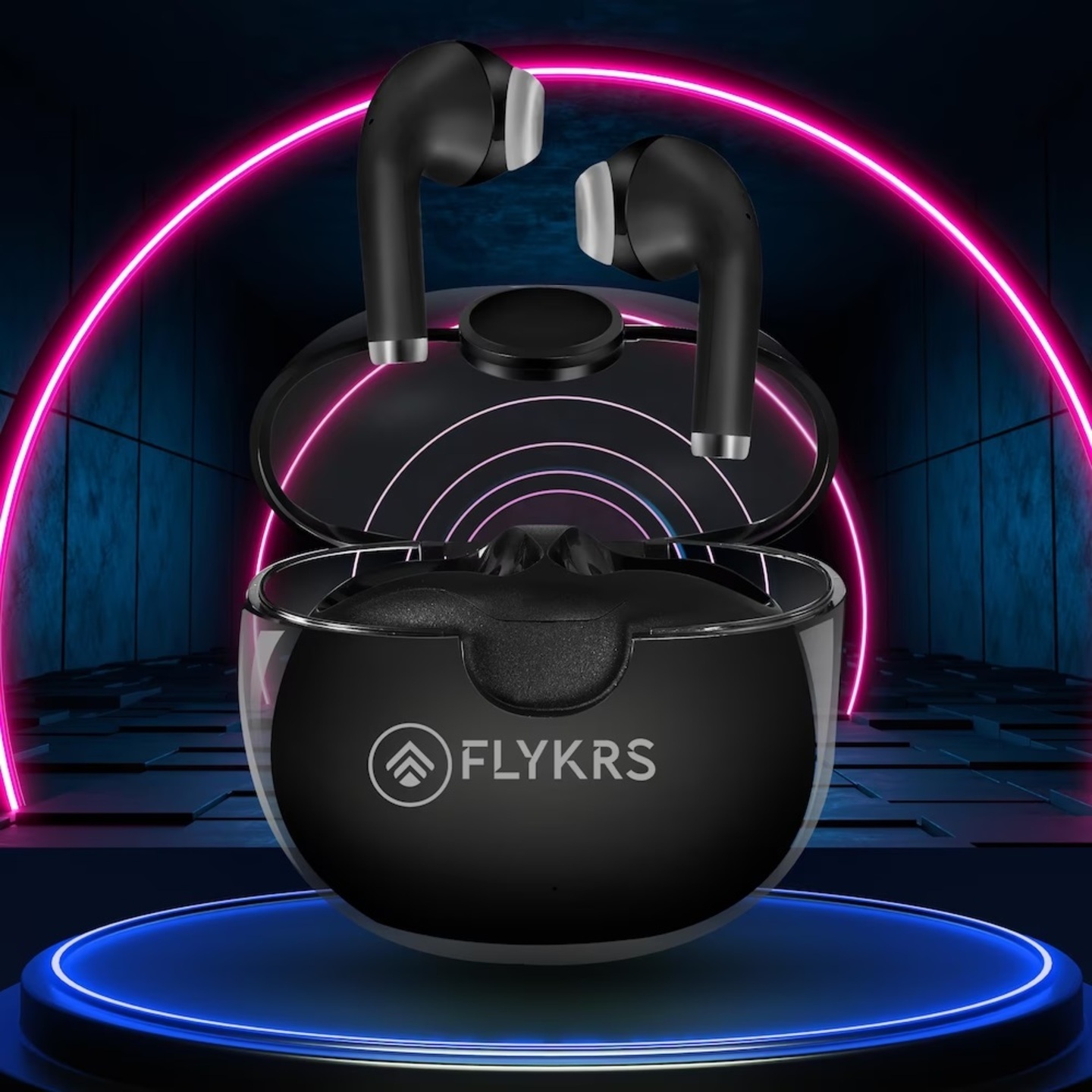 FLYKR FLYPODS002 Earbuds with 20 hours play time, voice assistant and IWP technology