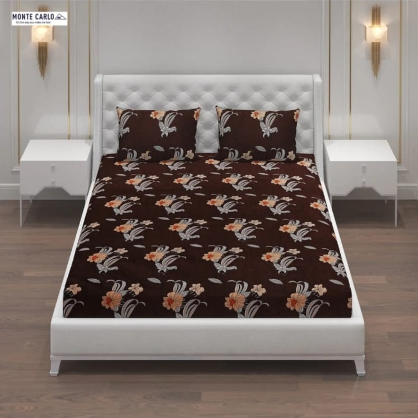 Monte Carlo Moca 120 TC Microfiber Double Bedsheet 23BS-DAZZLE-45