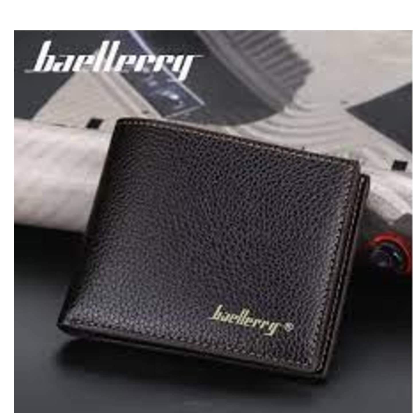 Baellerry Mens Wallets Leather Solid Luxury Wallet Men Pu Leather Slim Bifold Short