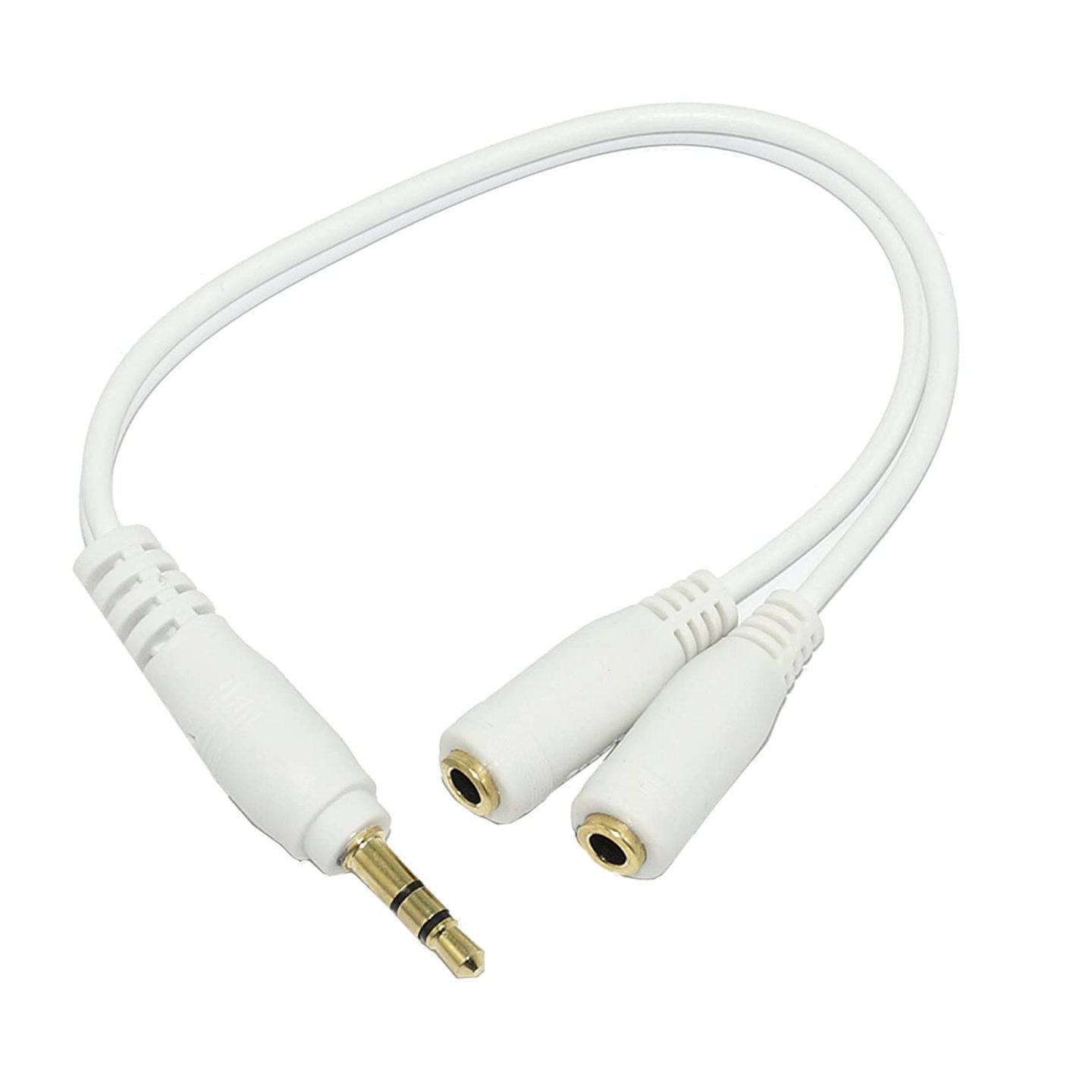 3.5 mm Audio Stereo Y Splitter Adapter, 3.5mm 1 Male to 2 Port Female for Earphone, Adapter for Smartphone, Tablets, MP3 Players