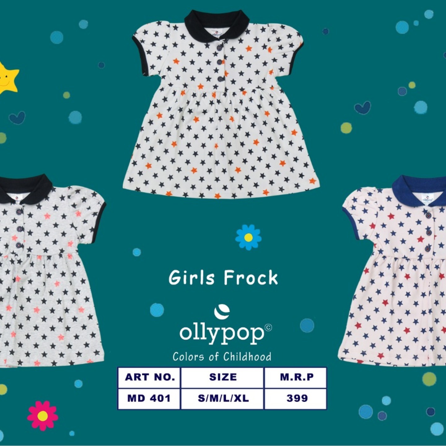 Girls Frock Ollypop 12 pcs