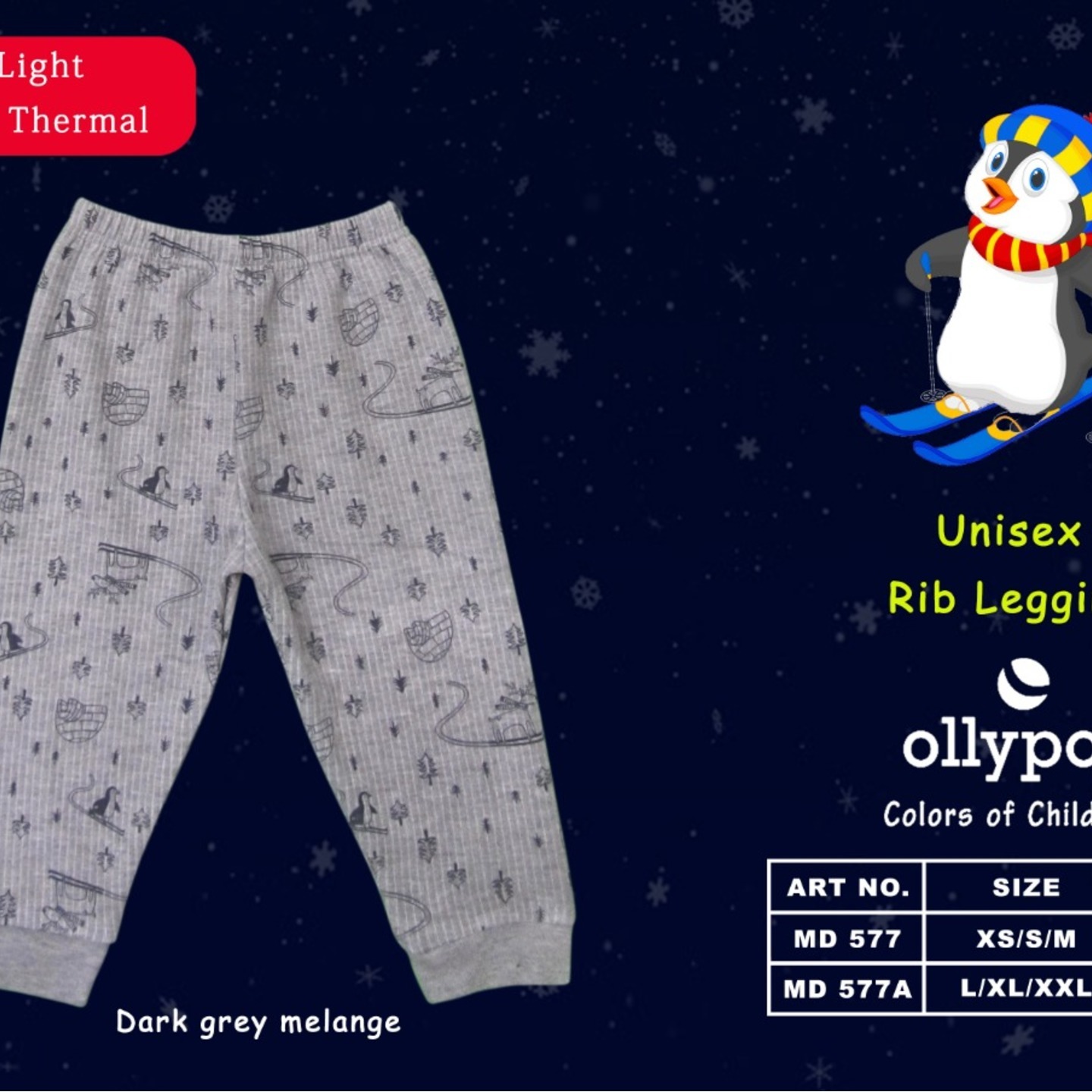 Boys Rib Leggings Ollypop 6 pcs