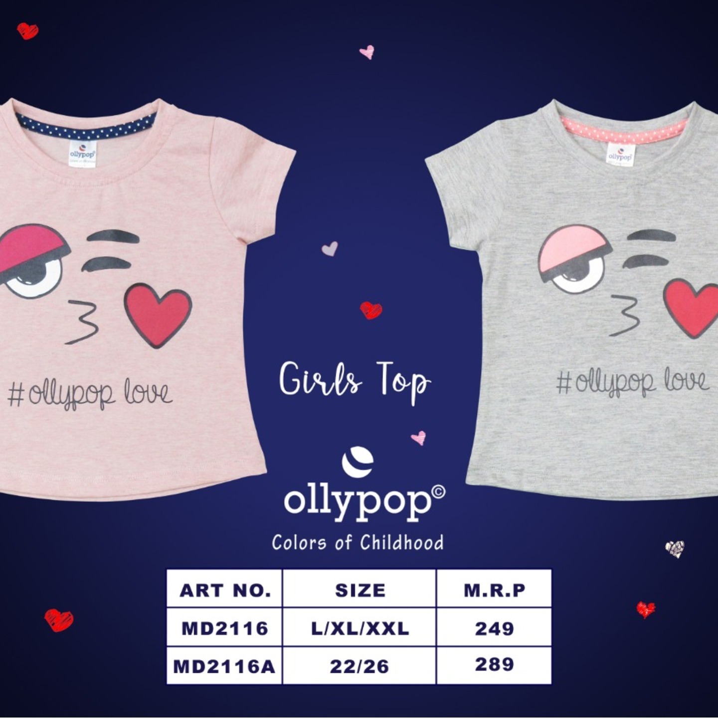 Girls Top Ollypop 6 pcs