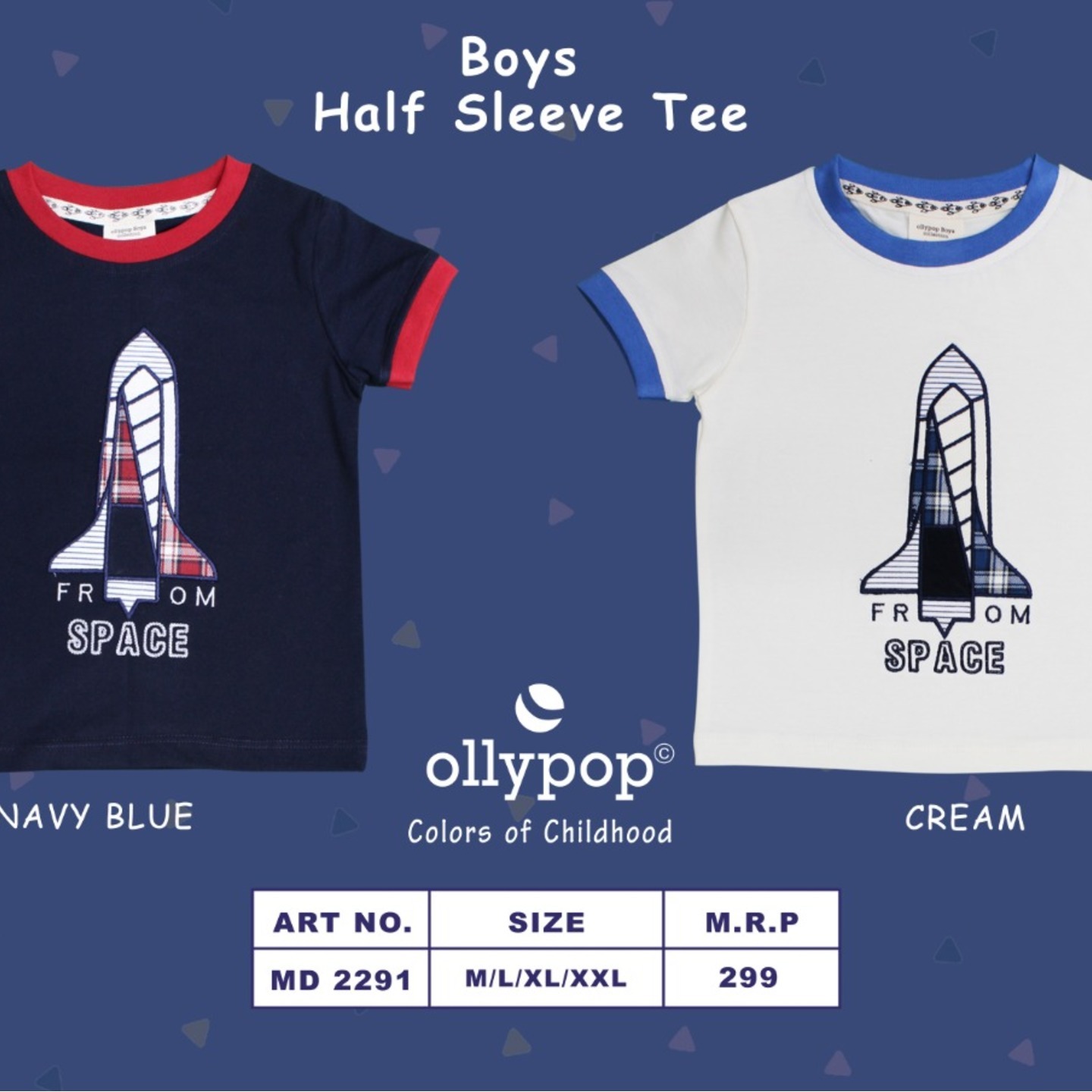 Boys Half Sleeves Tee Ollypop 8 pcs