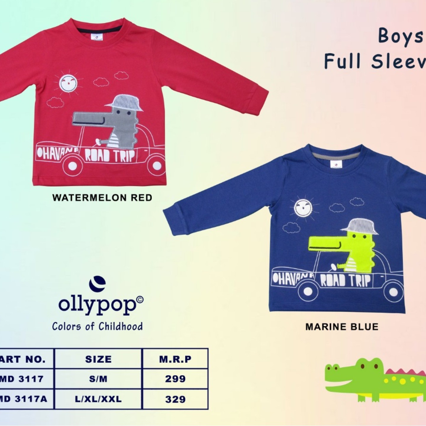 Boys Full Sleeves Tee Ollypop 4 pcs