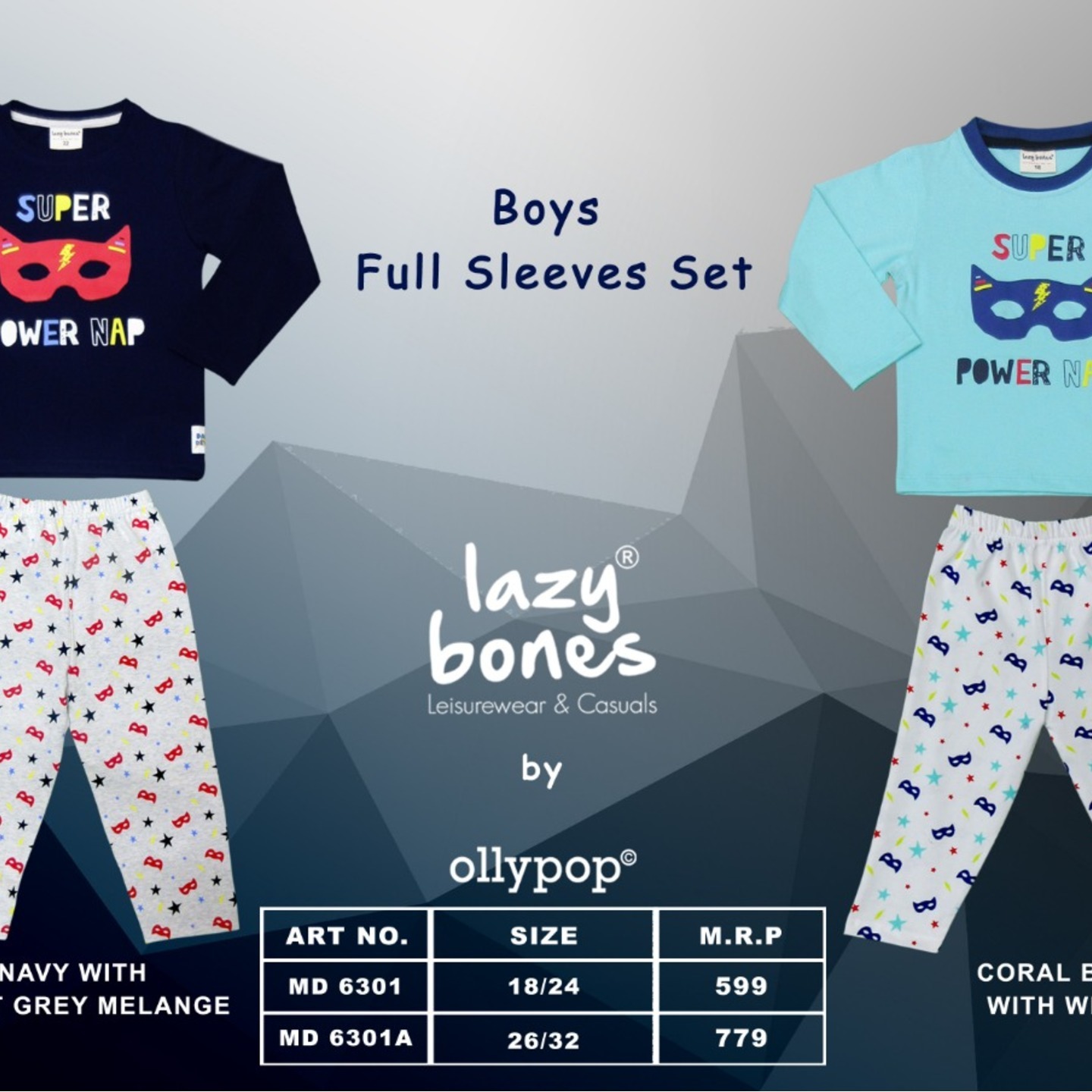 Boys Full Sleeves Set Ollypop 8 pcs