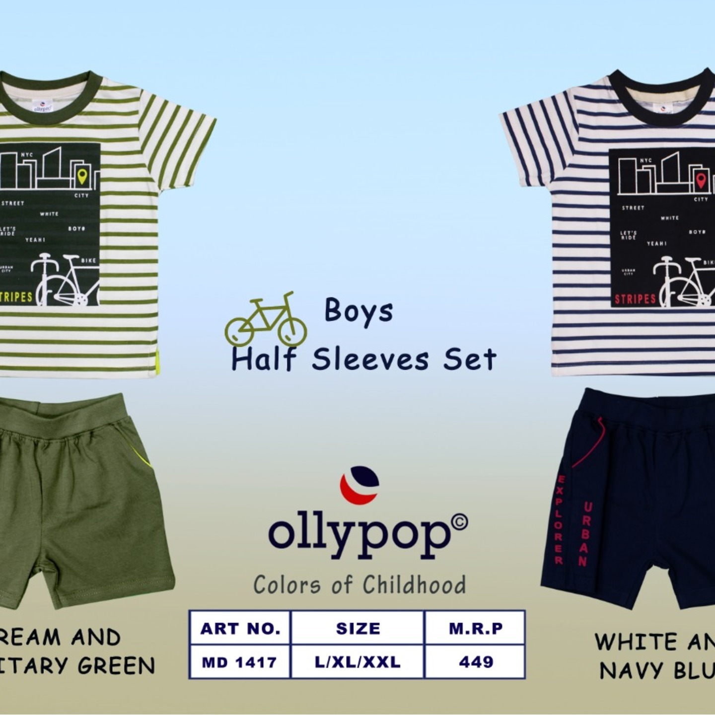 Boys Half Sleeves Set Ollypop 6 pcs
