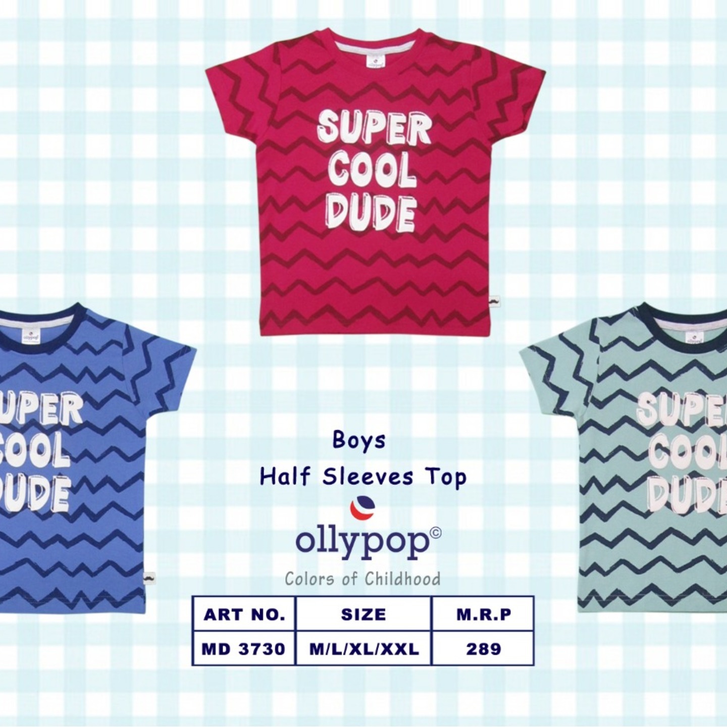 Boy's Half Sleeves Top Ollypop 12 pcs