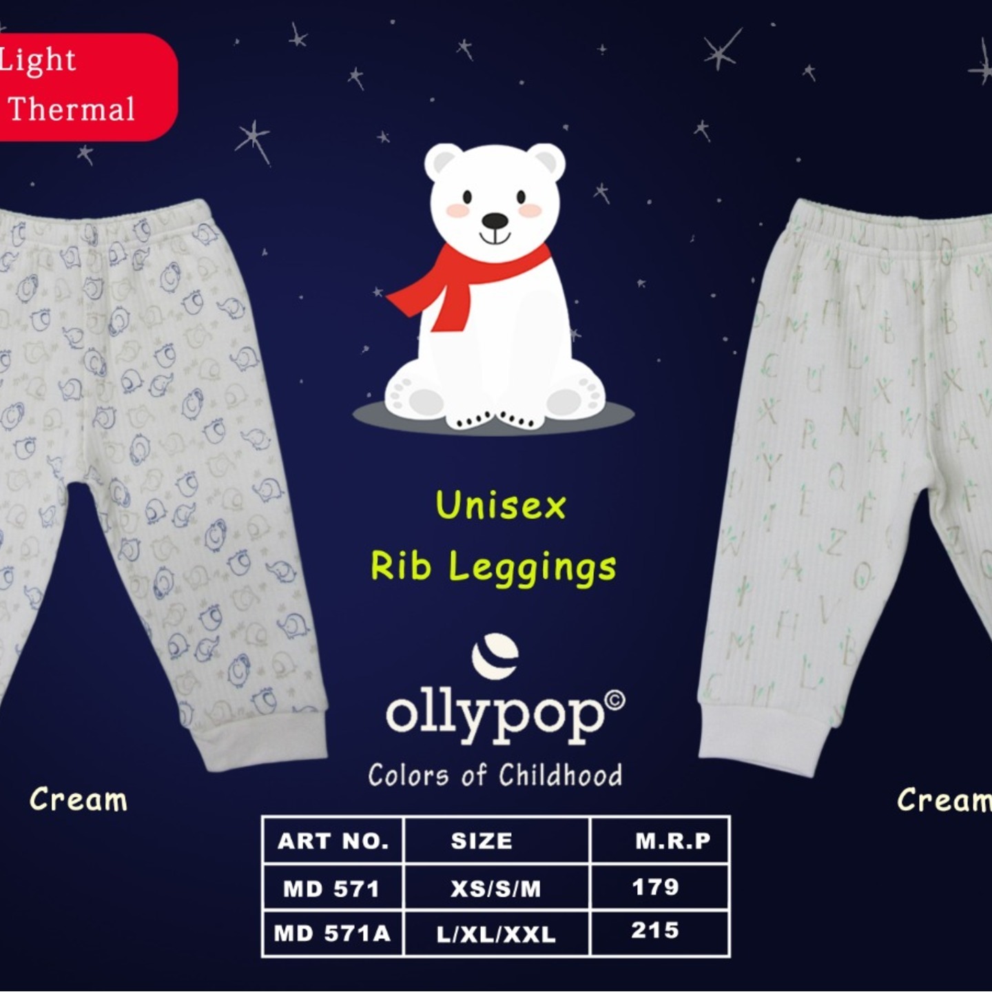 Girls Rib Leggings Ollypop 6 pcs