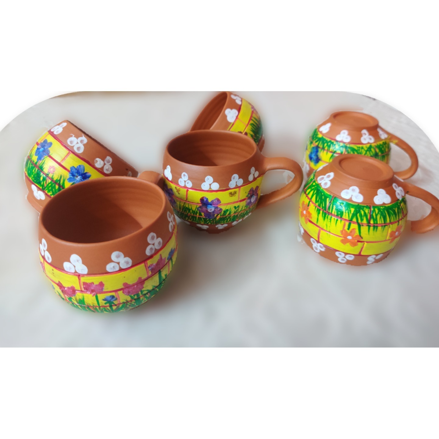 Little flower themed - Arty Kulhad Cups