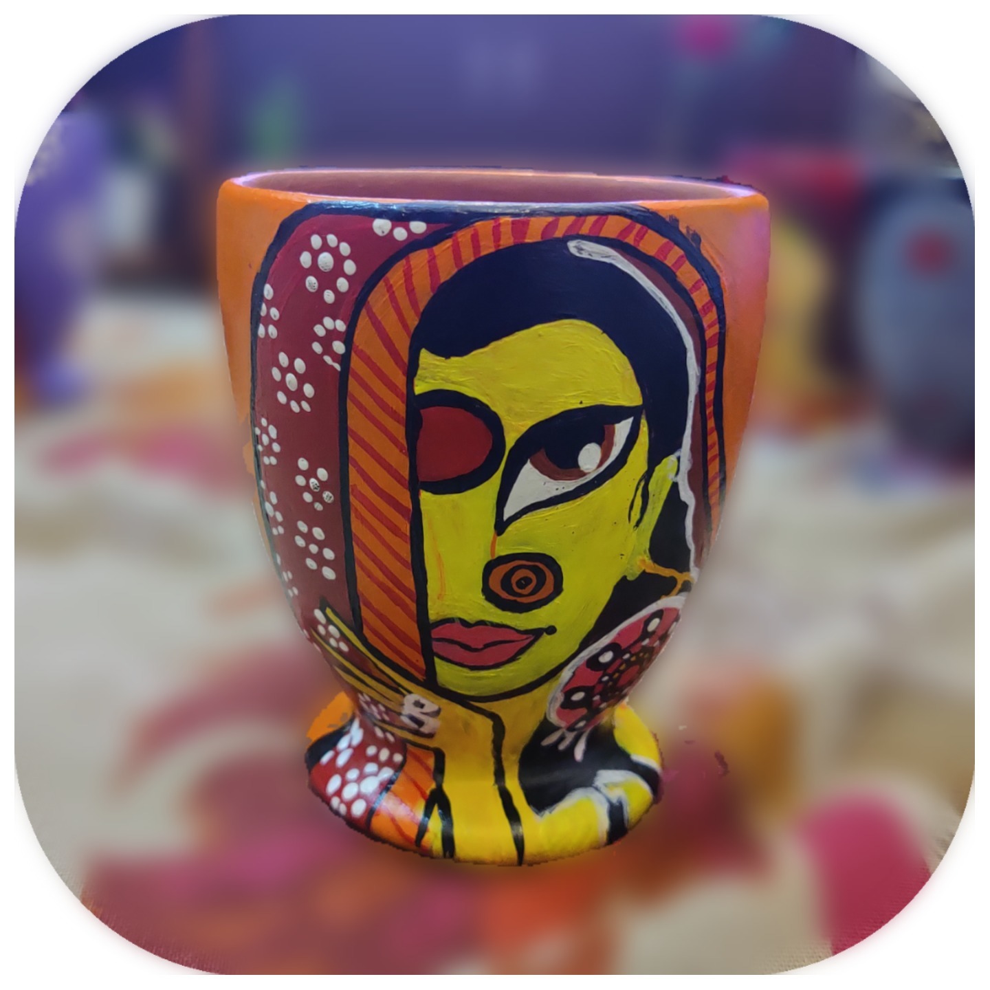 Handcrafted & Hand painted Terracotta Khullad cup