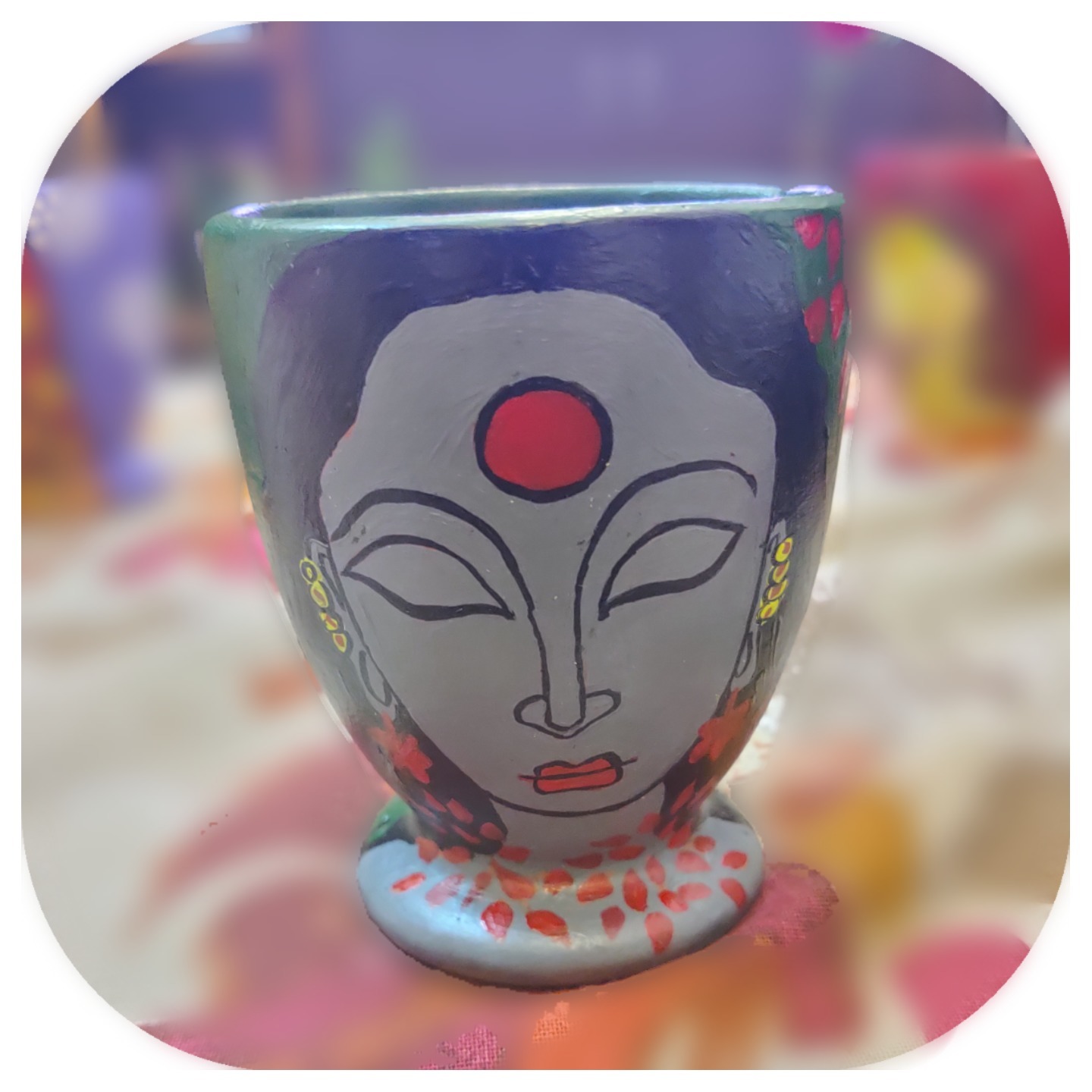 Handcrafted & Hand painted Terracotta Khullad cup