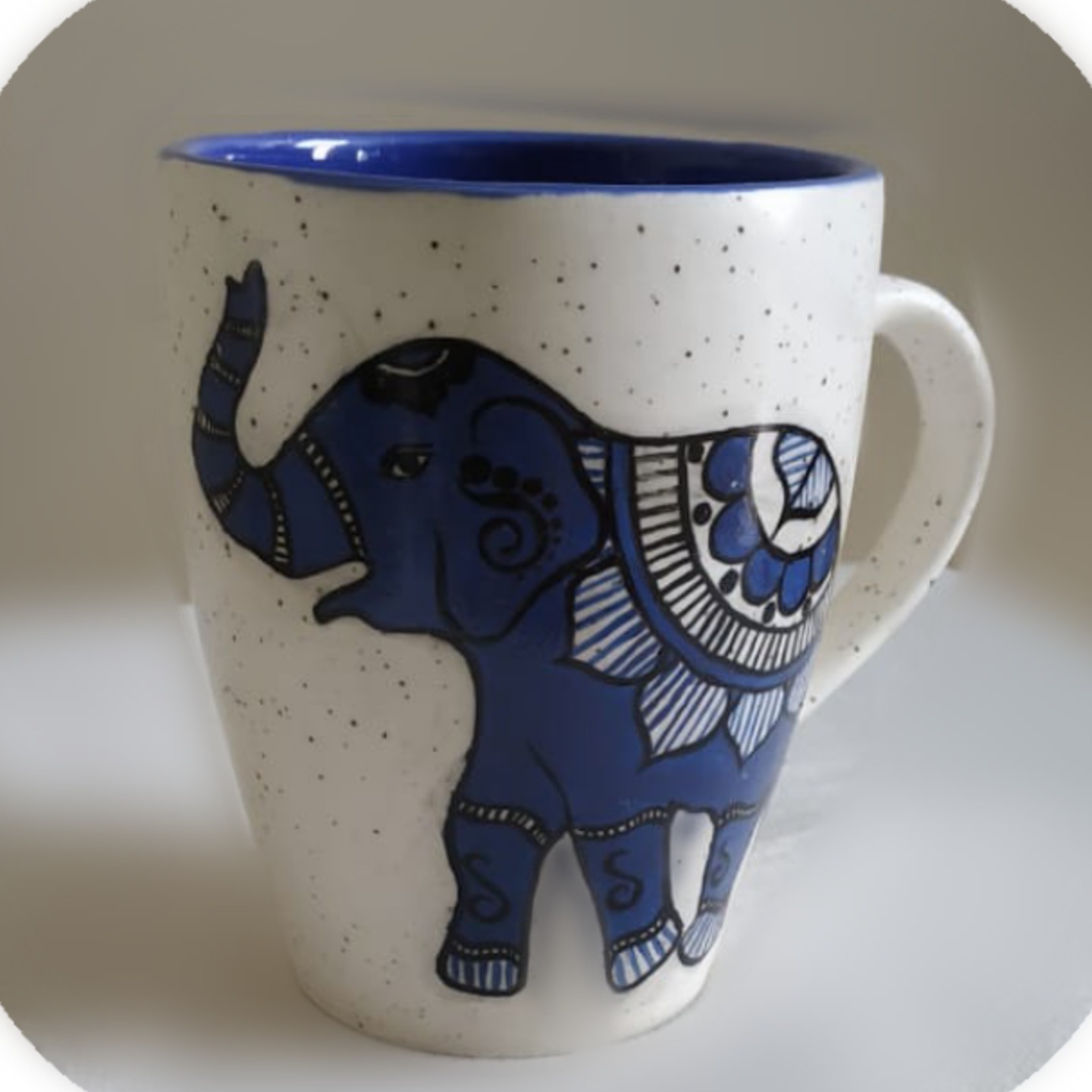 Madhubani Art Themed - ceramic Milk/Coffee Mug