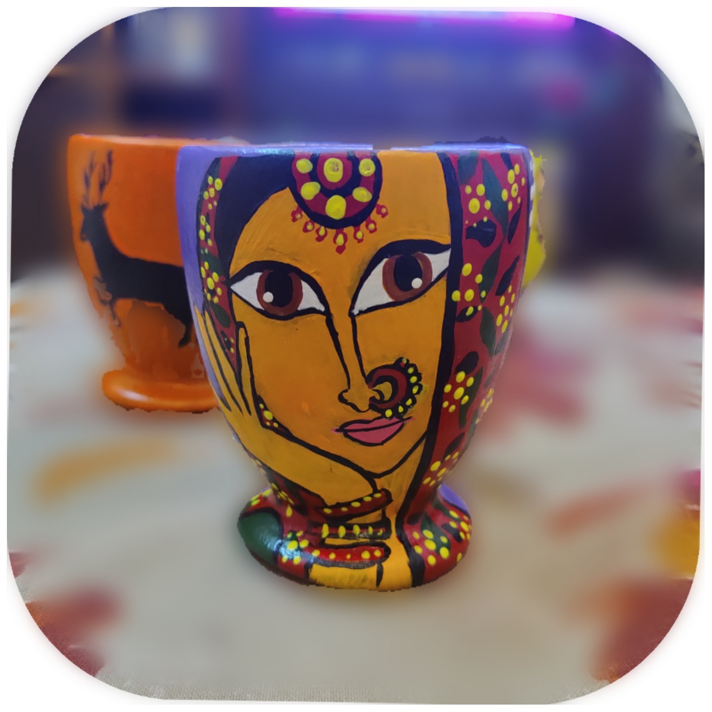 Handcrafted & Hand painted Terracotta Khullad cup