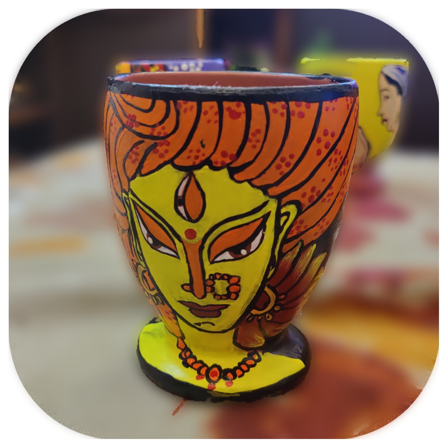 Handcrafted & Hand painted Terracotta Khullad cup