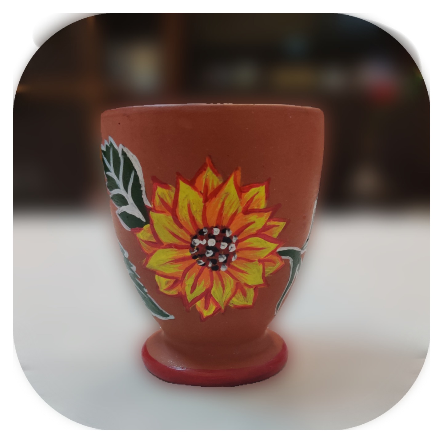 Sunflower themed - Arty Kulhad Cup