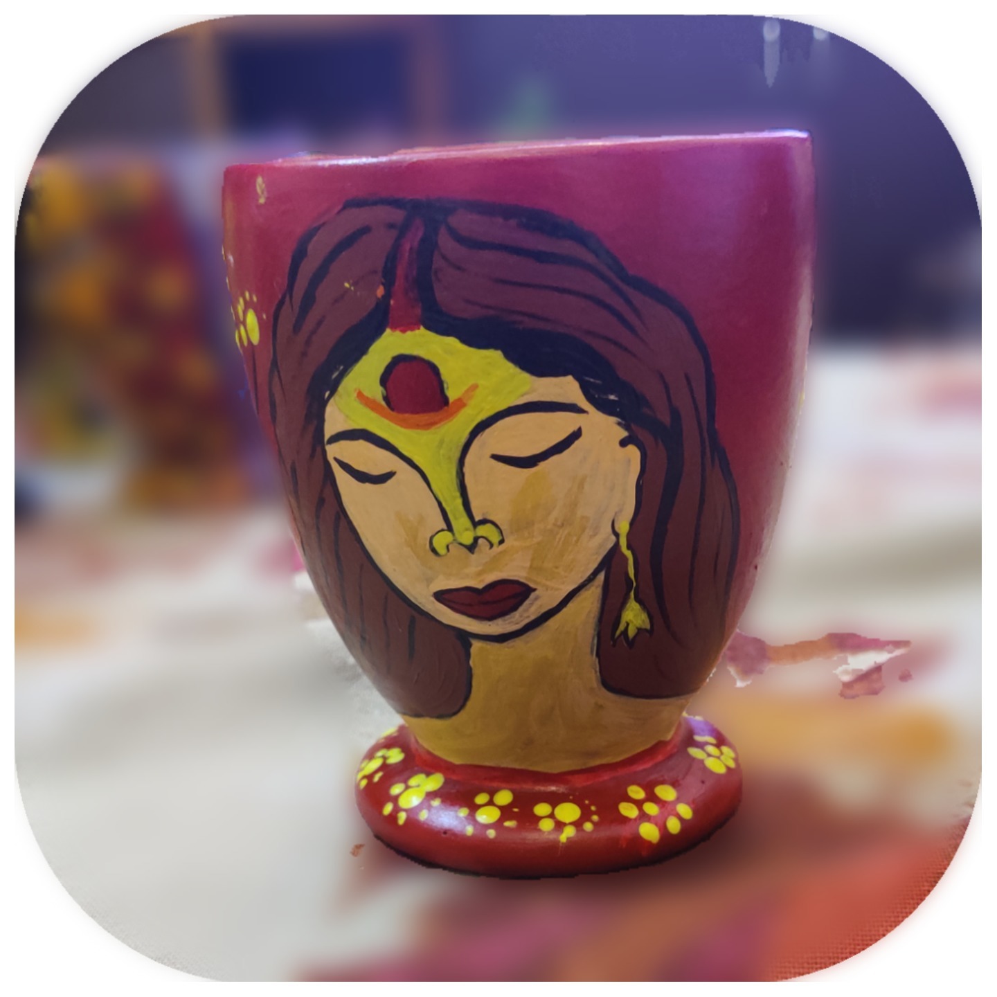 Handcrafted & Hand painted Terracotta Khullad cup