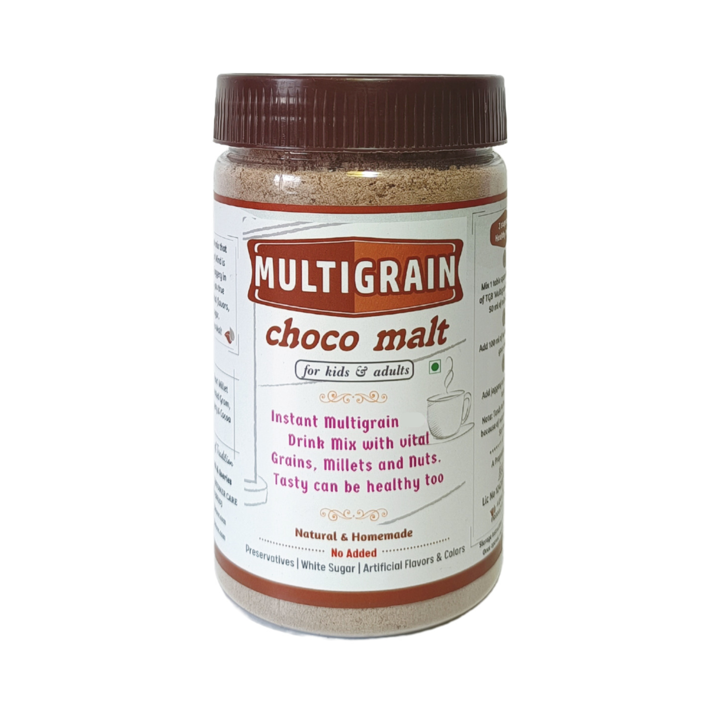 Multigrain Choco Malt - Natural Drink Mix for Kids & Adults- 300g