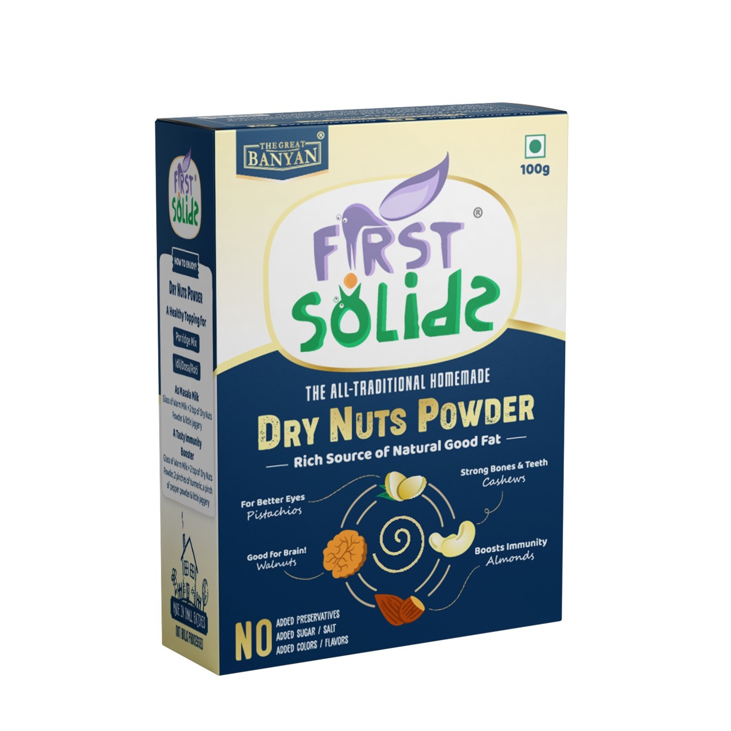 First Solids Natural and Homemade Dry Nuts Powder -  100g