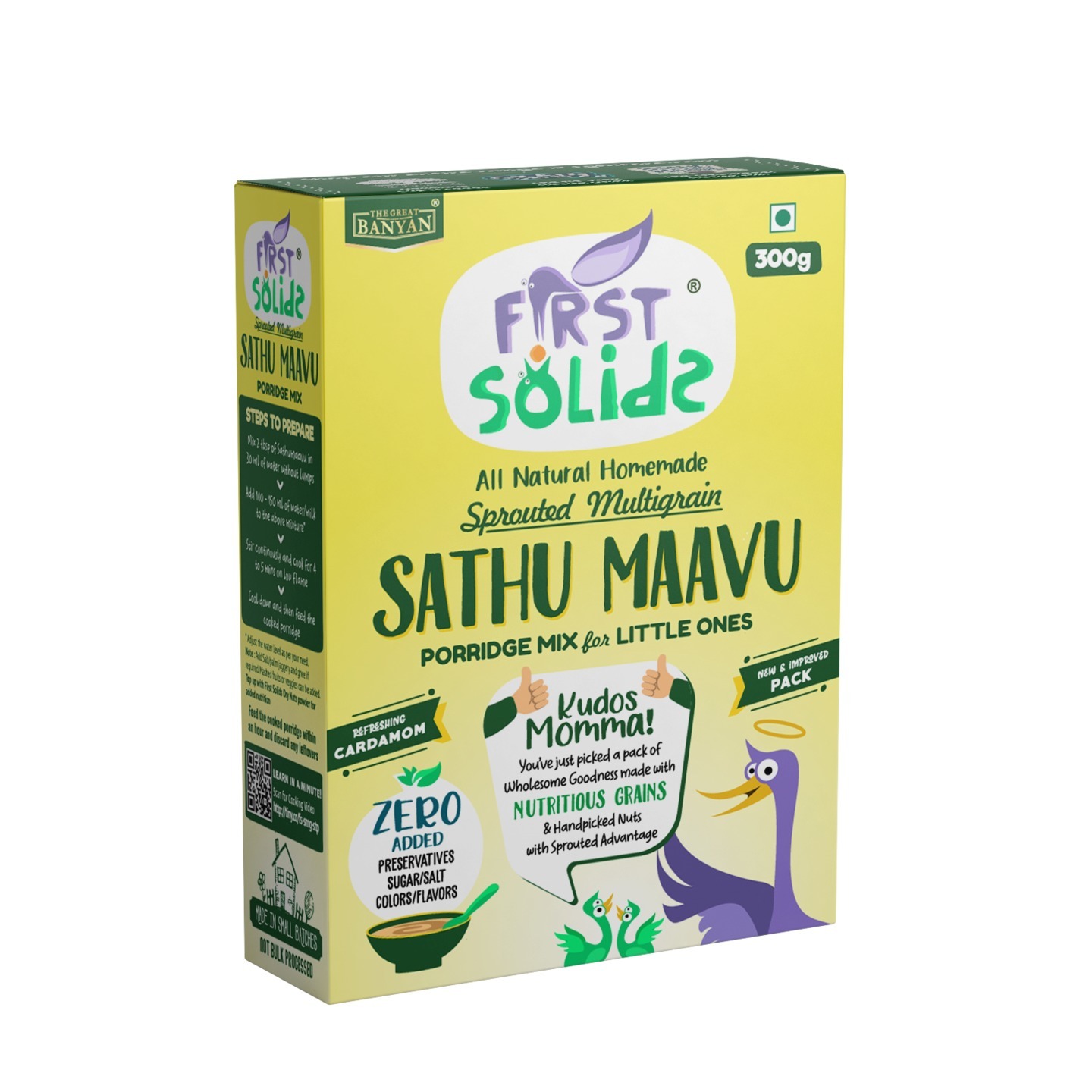First Solids Sprouted Multigrain Porridge Mix - Natural & Homemade Food - 300g