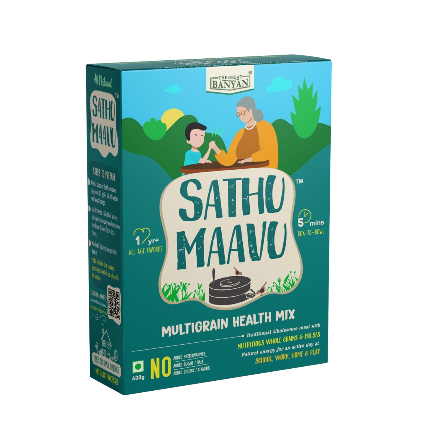 Multigrain Natural Sathu Maavu Health Mix for Kids & Adults - 400 g