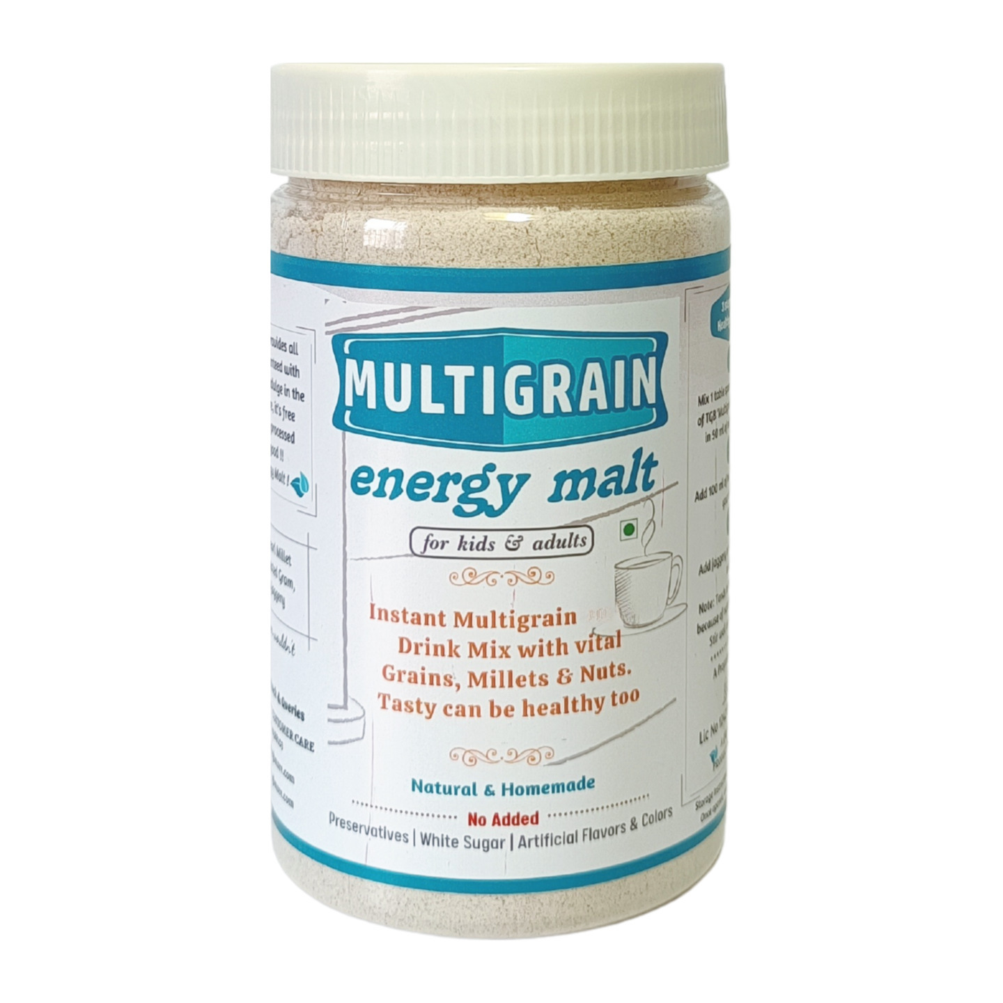 Multigrain Energy Malt - Natural Drink Mix for Kids & Adults- 300g