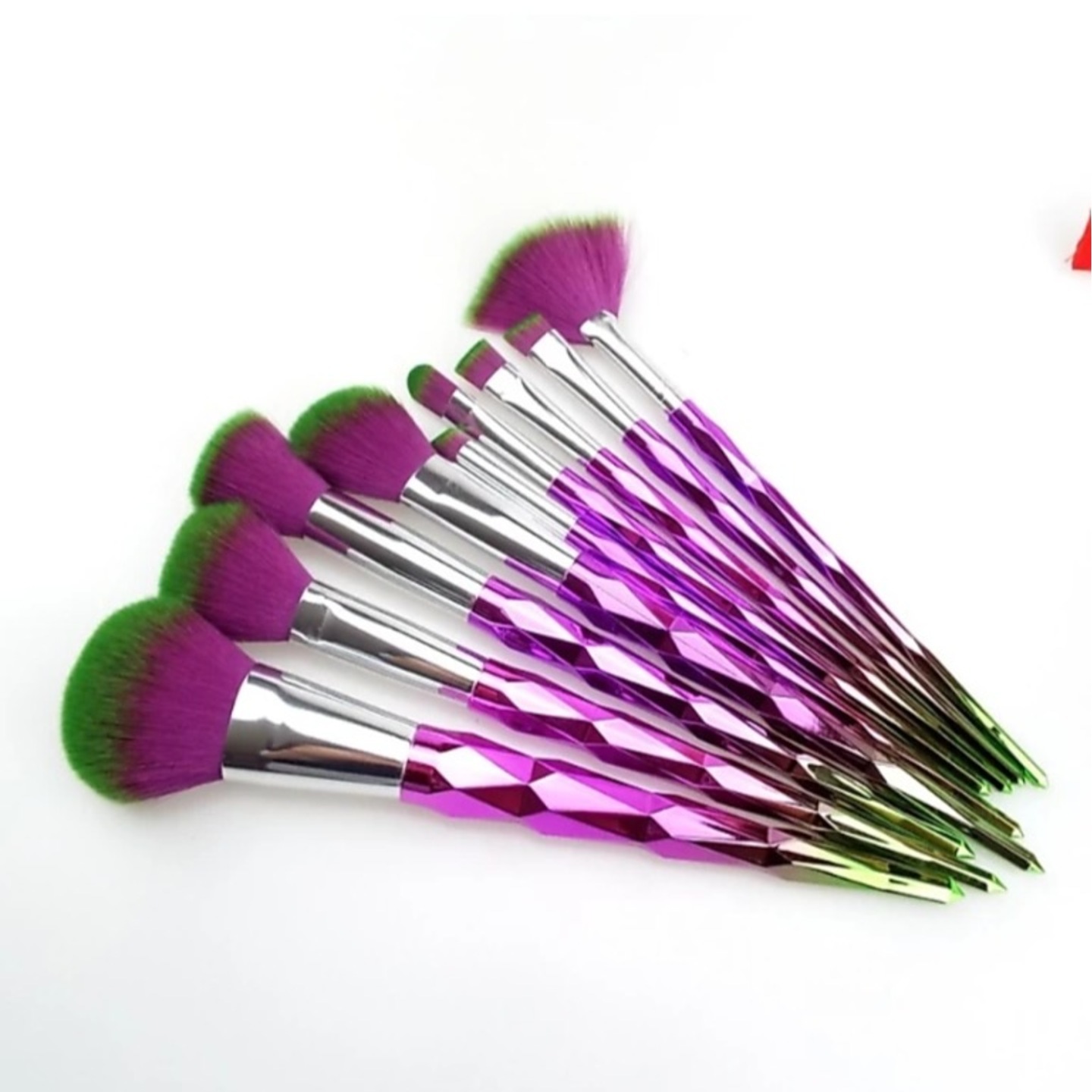 Luxury Beauty Rainbow Makeup Brushes Pack Of 9