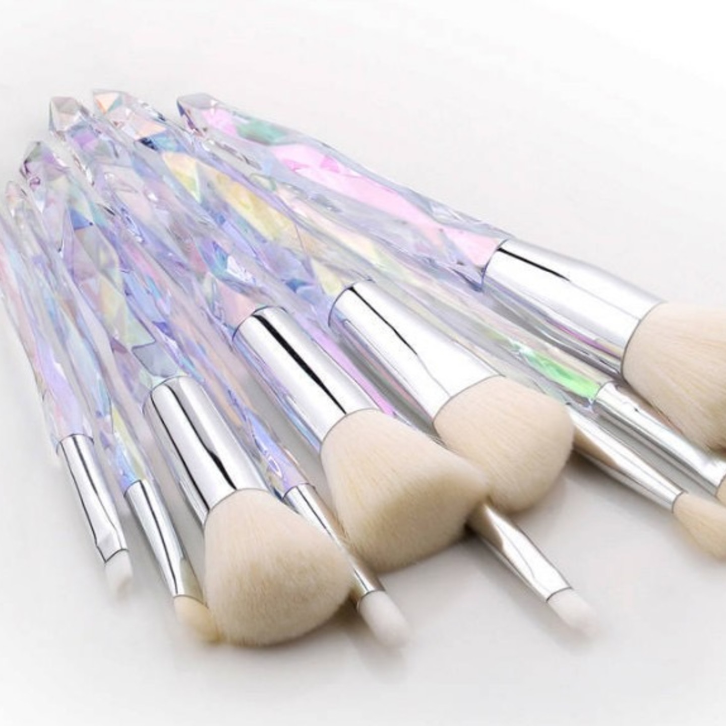 Luxury Beauty 10PCs Makeup Brushes, Acrylic Handle Series Professional Premium Synthetic Cosmetic Brushes for Blending Foundation Powder Blush Concealers Highlighter Eye Shadows Brushes  (Pack of 10)