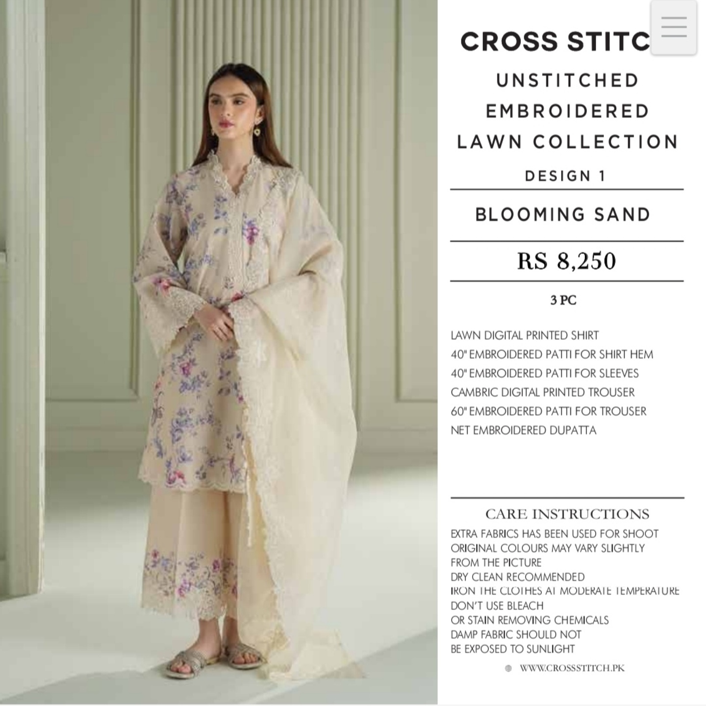 CROSS STITCH CHIKAN KARI 2025