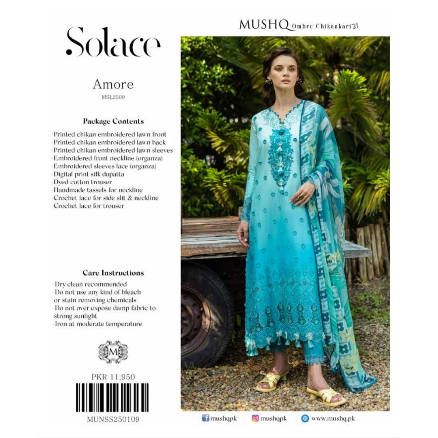Solace Ombre Chikankari Mushq