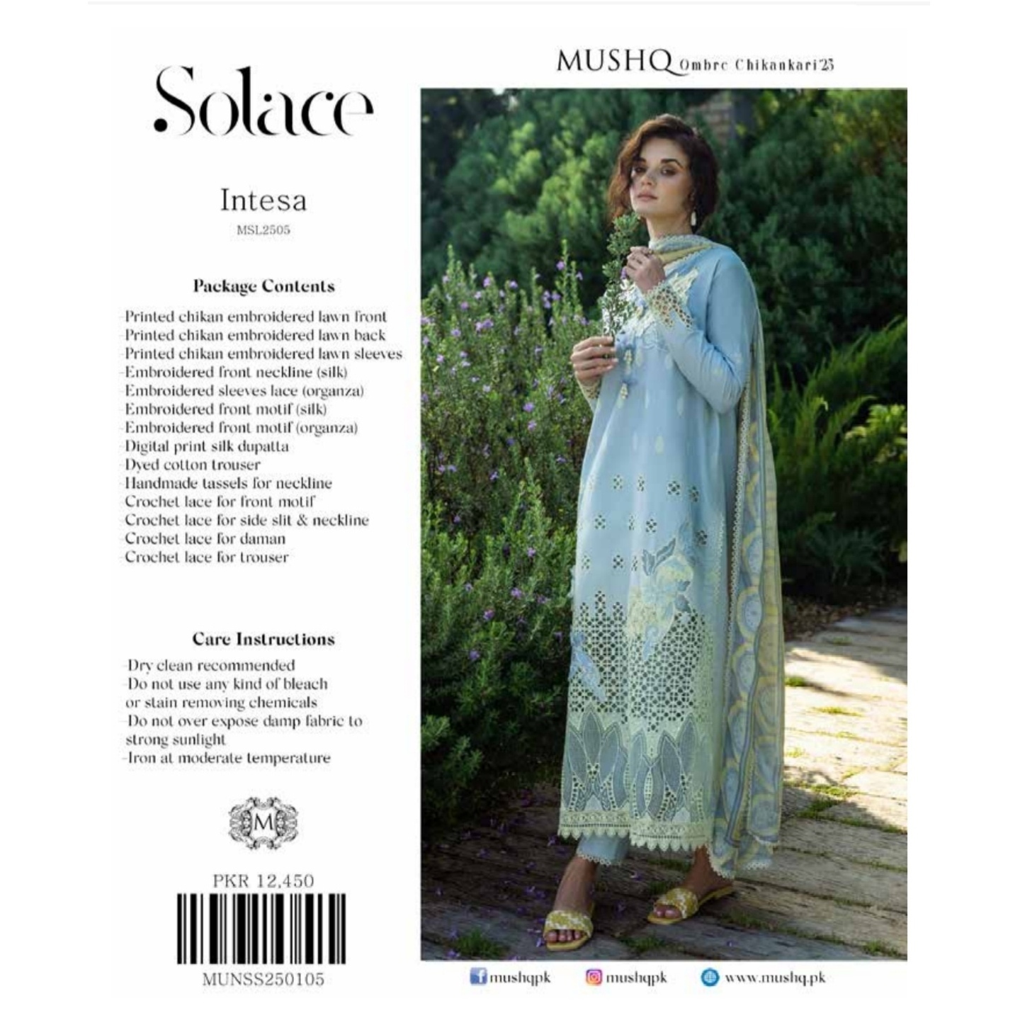 Solace Ombre Chikankari Mushq
