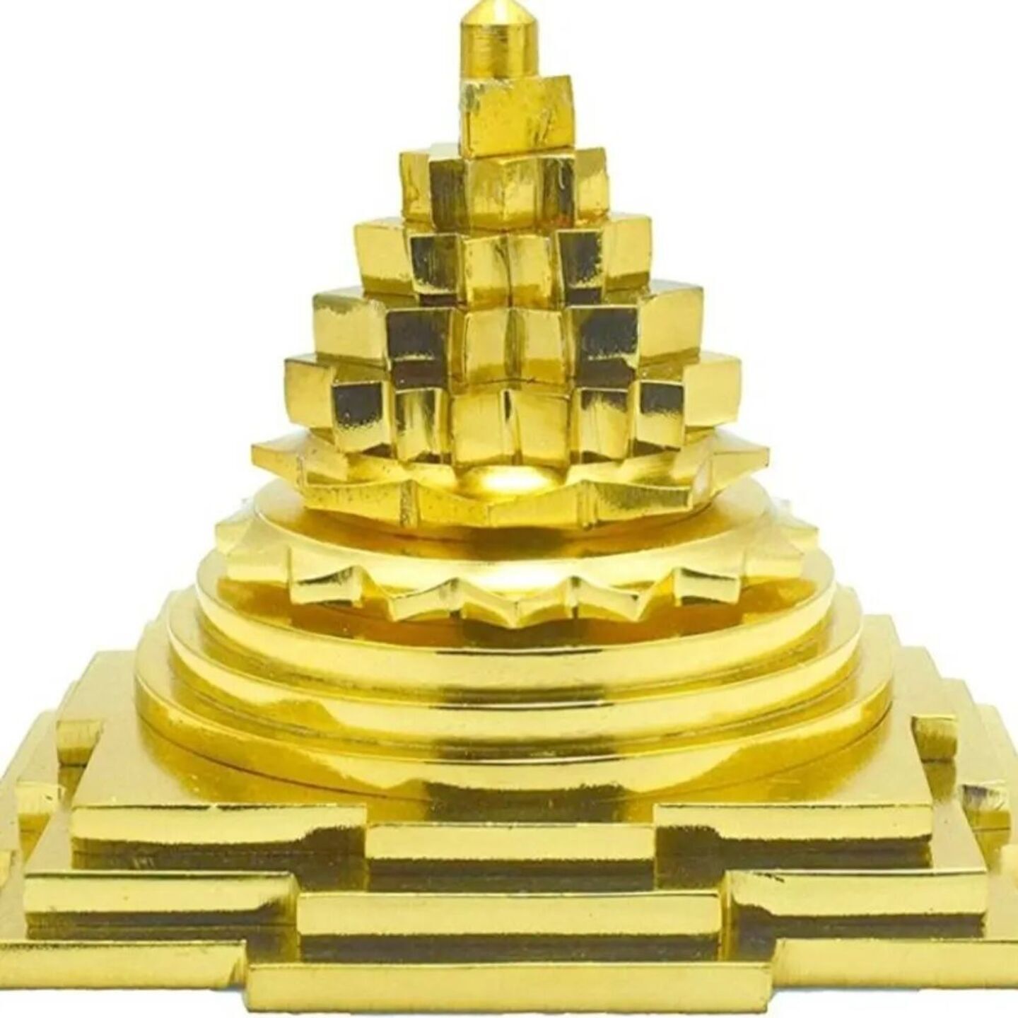 Golden Metal Brass Meru Prustha Shree Yantra