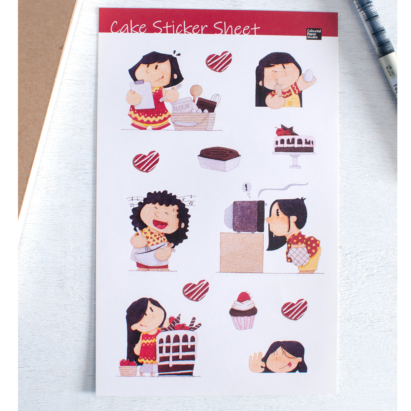 Sticker Sheet  Cake