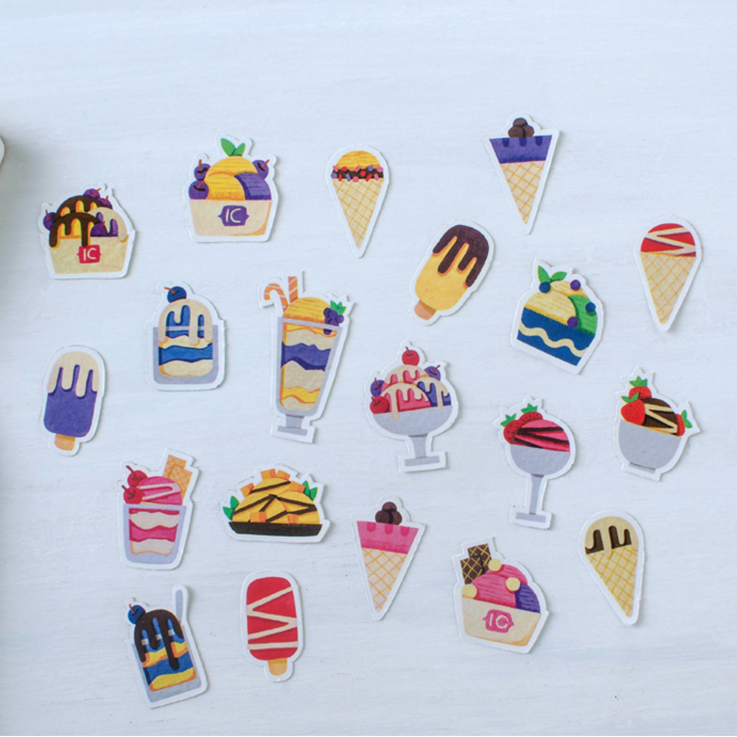 Stickers  Cute Ice Creams Sticker Set