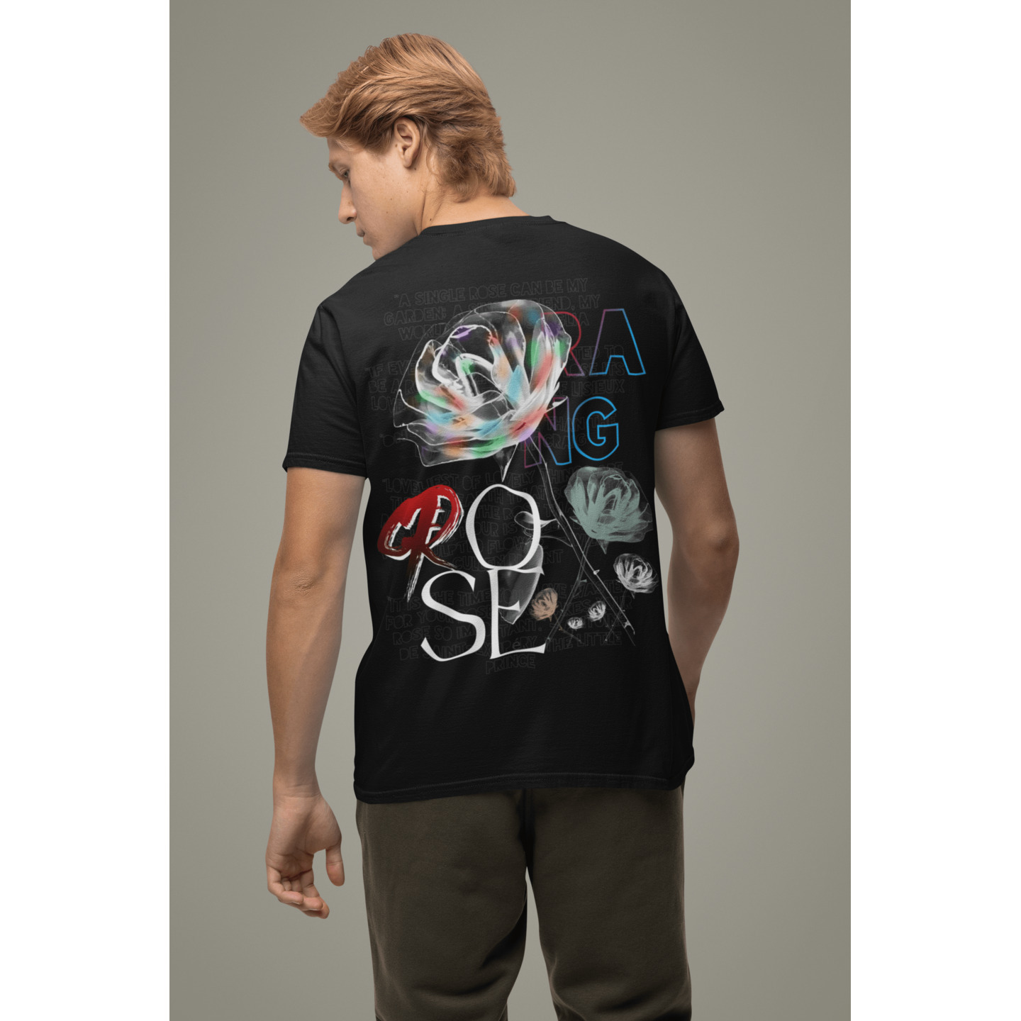 Rang Rose Half Sleeve Oversized t-shirt