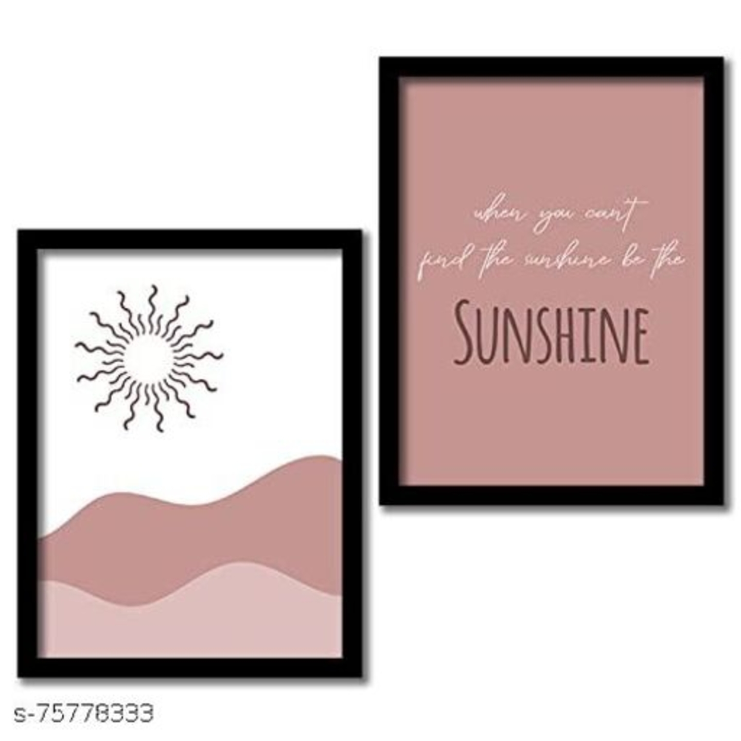Abstract Wall Art with Frame Set of 2