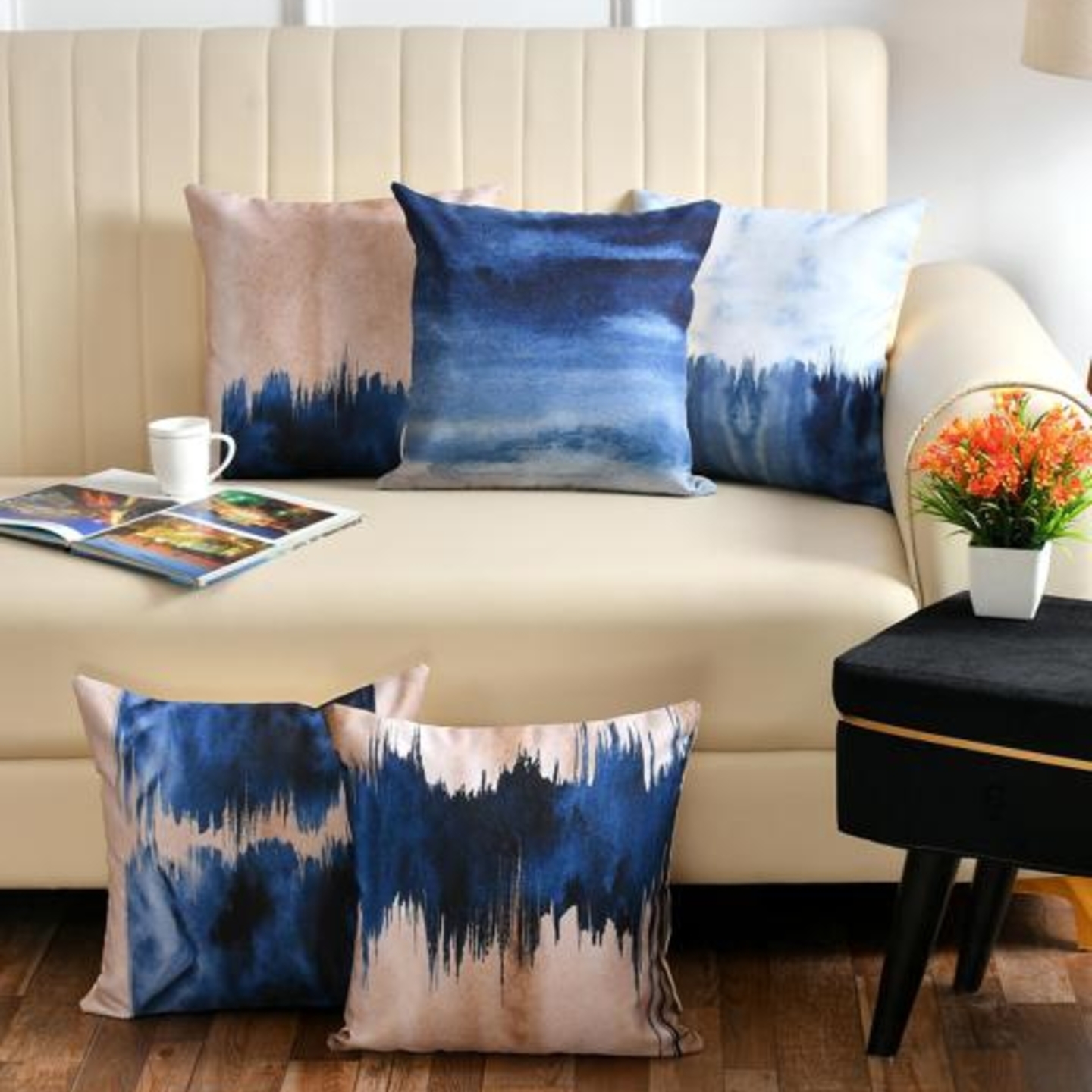 Inky Printed Cushion Covers Set of 5
