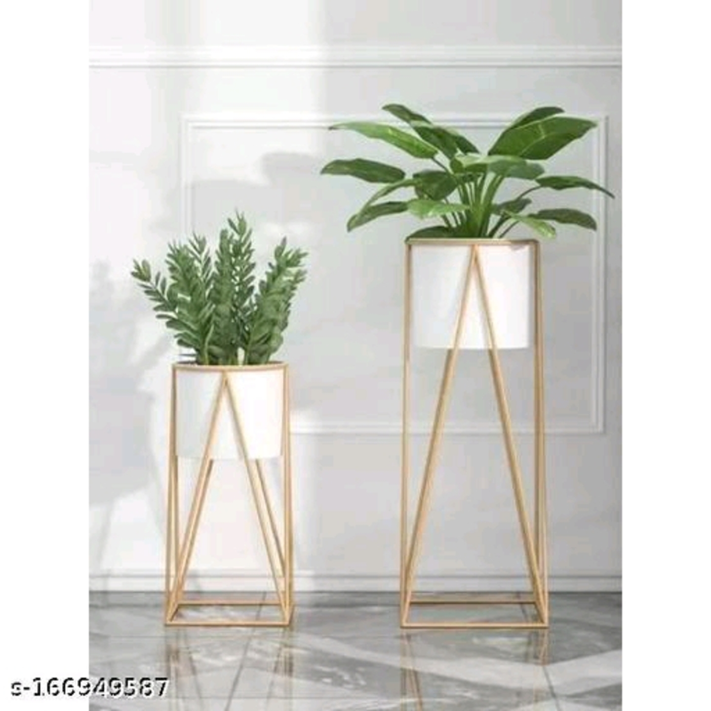 Artistic Metal Planter Set of 2 