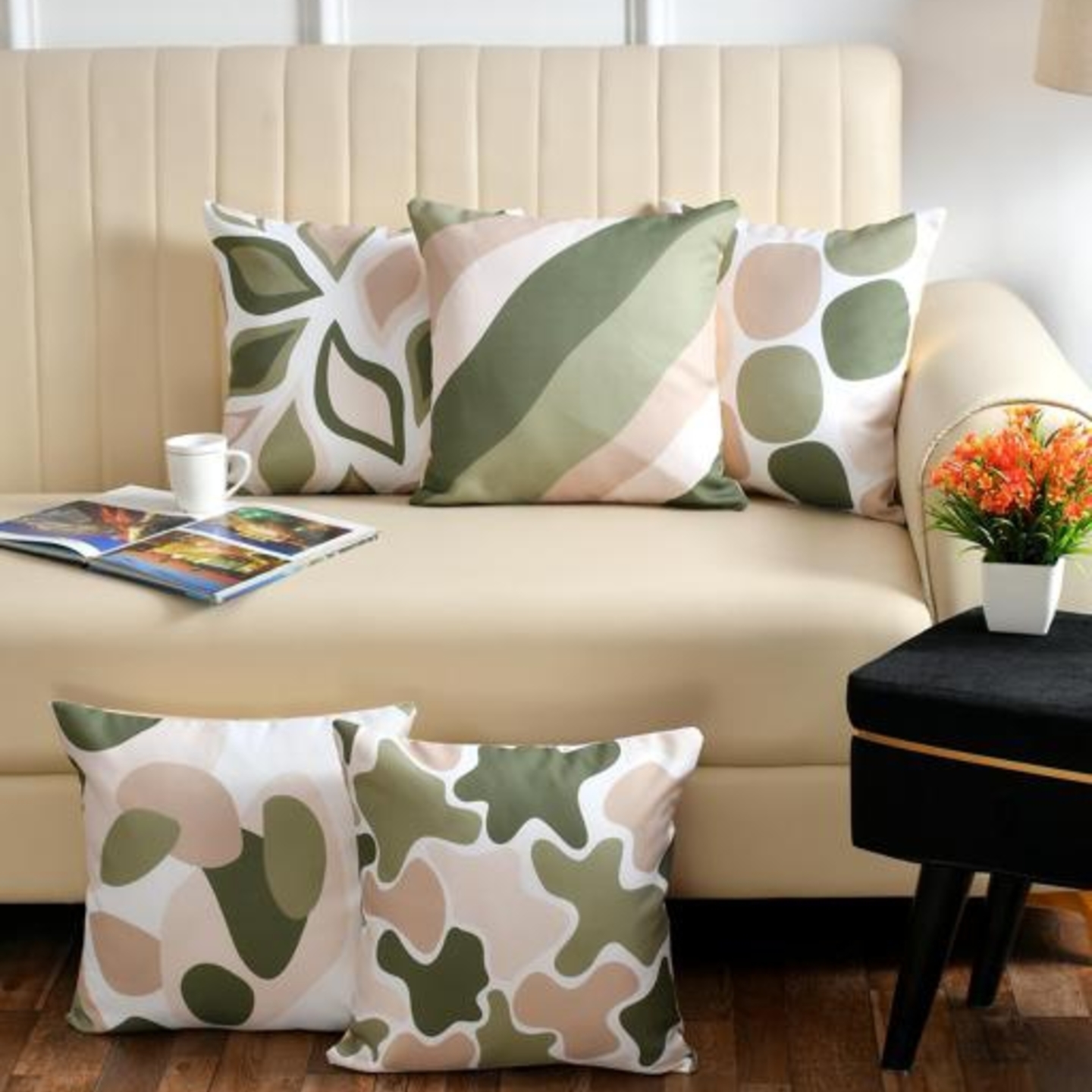 Abstract Printed Cushion Covers Set of 5