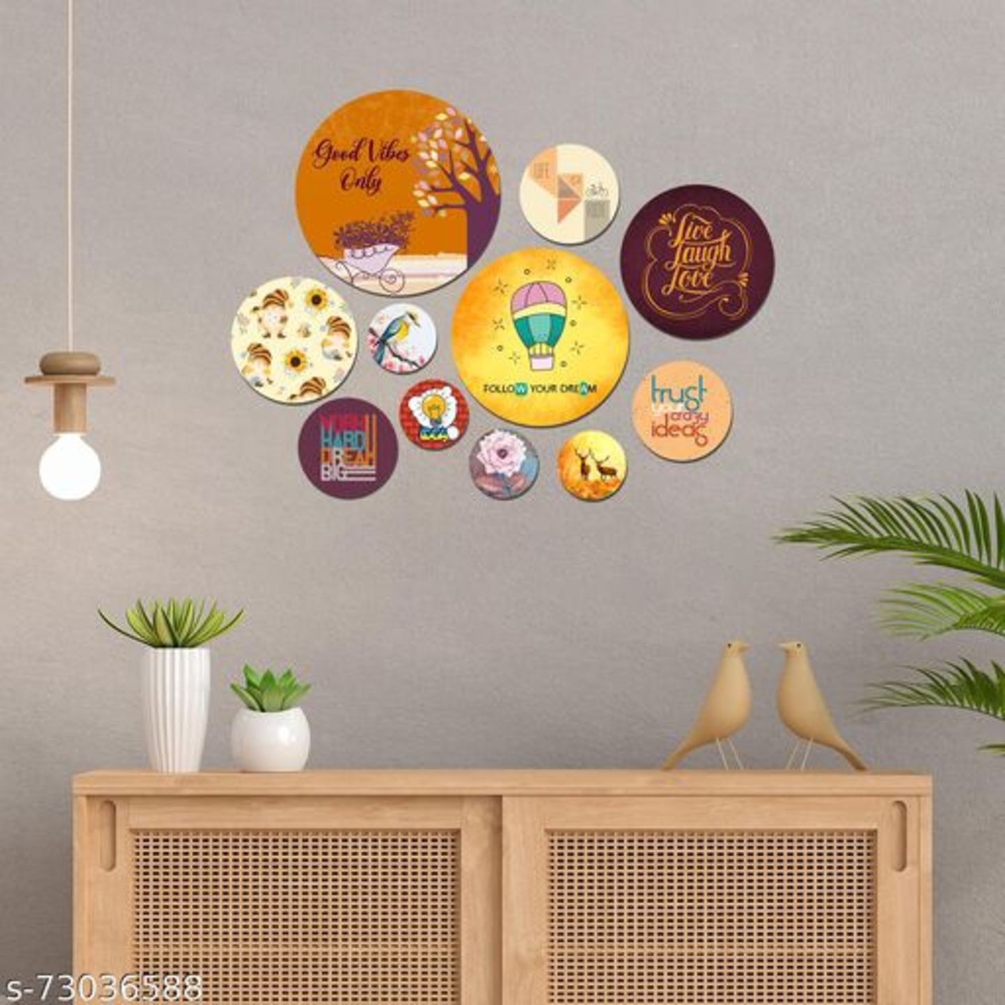Good Vibes Only Printed Wall Plates-Set of 11 