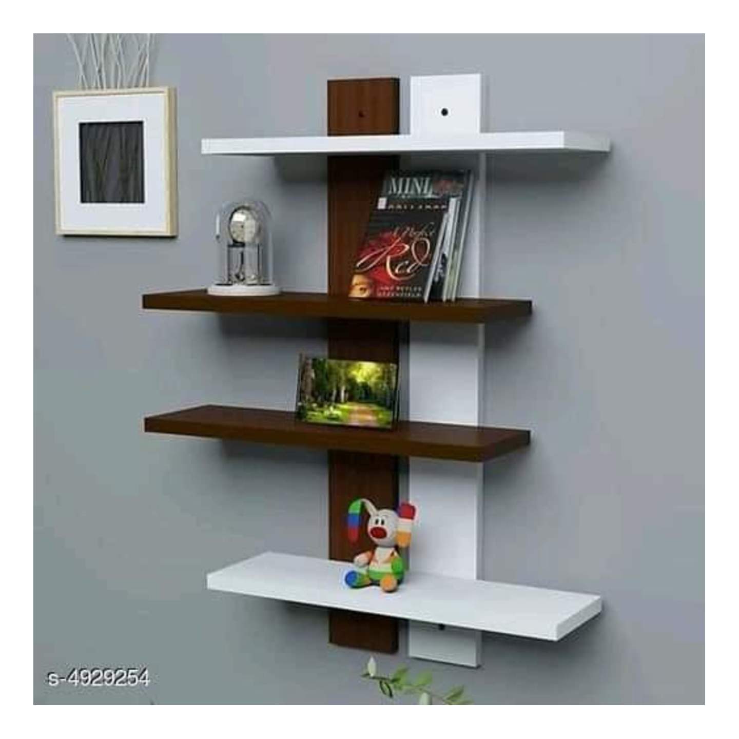Wall Mounted Dual Color Wall Shelf