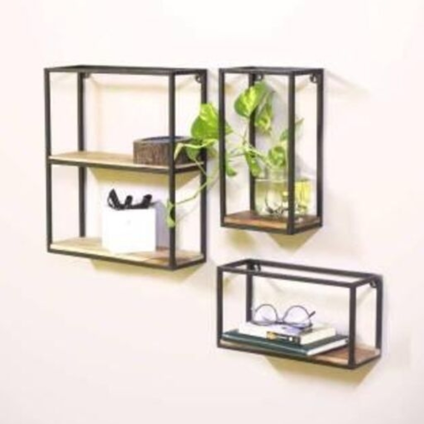 Cube Iron Wall Shelf Set of 3