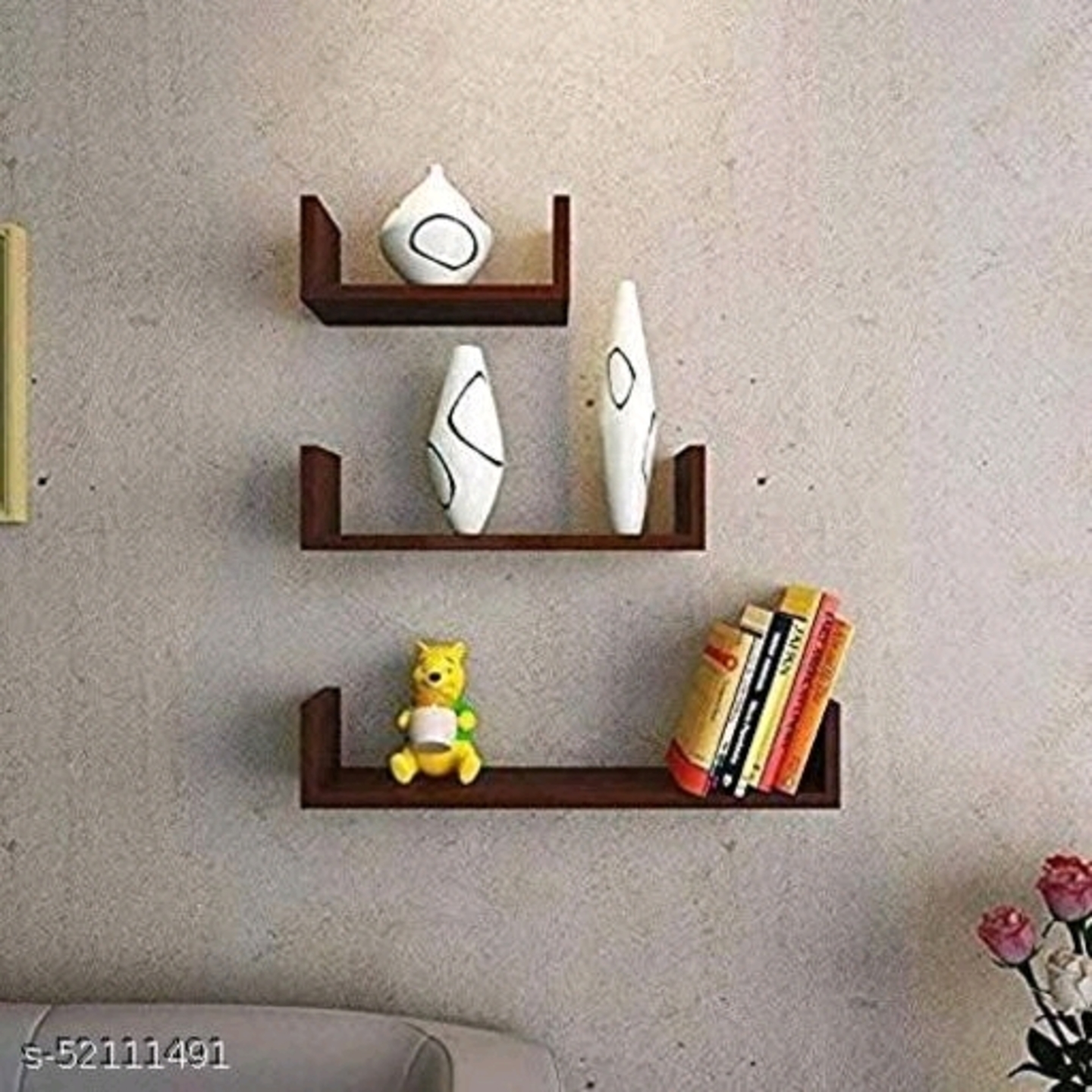 Straight Floating Wall Shelf Set of 3