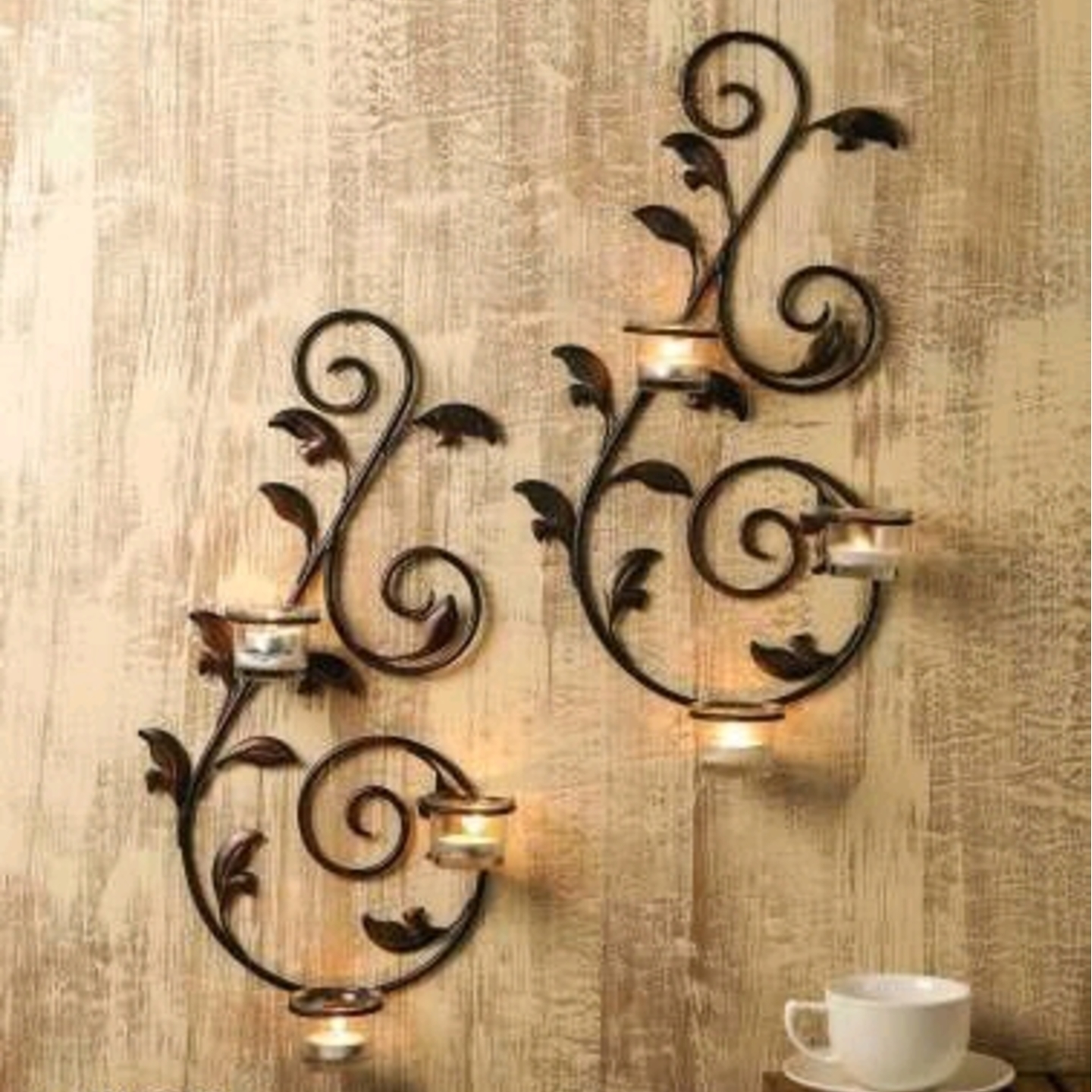 Metal Wall Sconce Set of 2