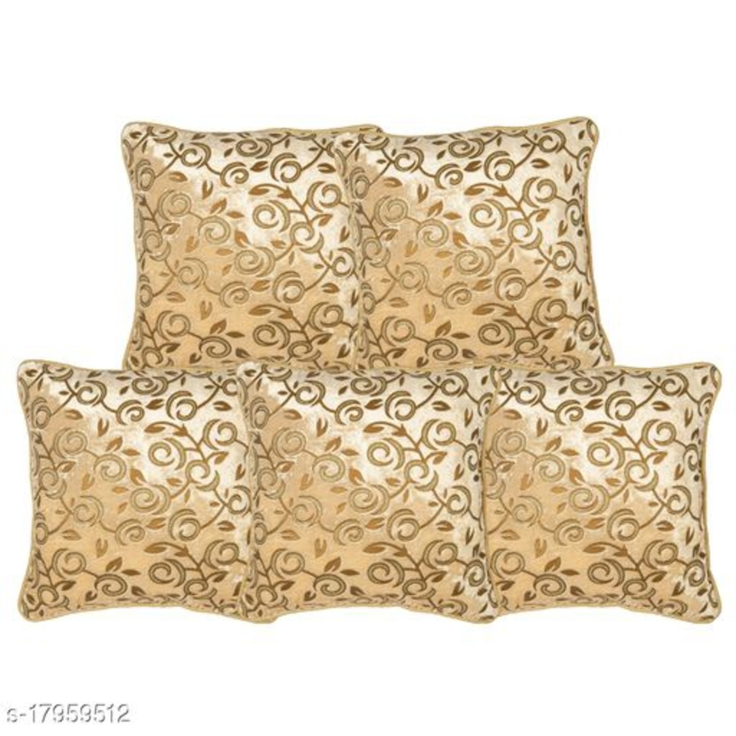 Velvet Embossed Cushion Covers- Set of 5