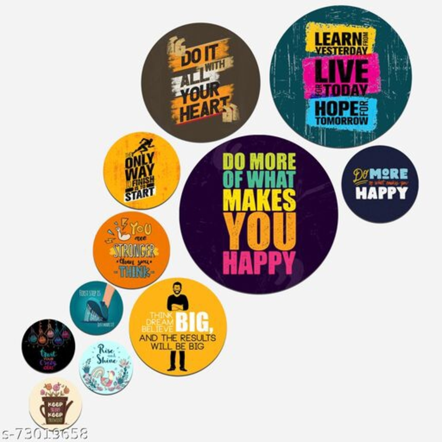 Live Printed Wall Plates-Set of 11 